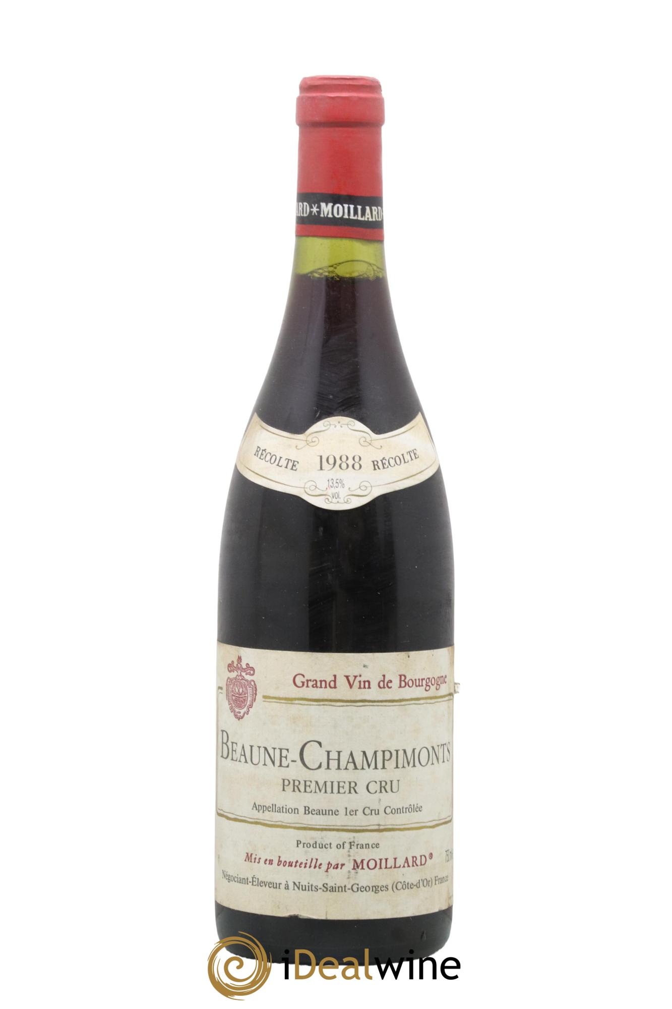 Beaune 1er Cru Beaune-Champimonts Moillard 1988 - Lot de 1 bouteille - 0