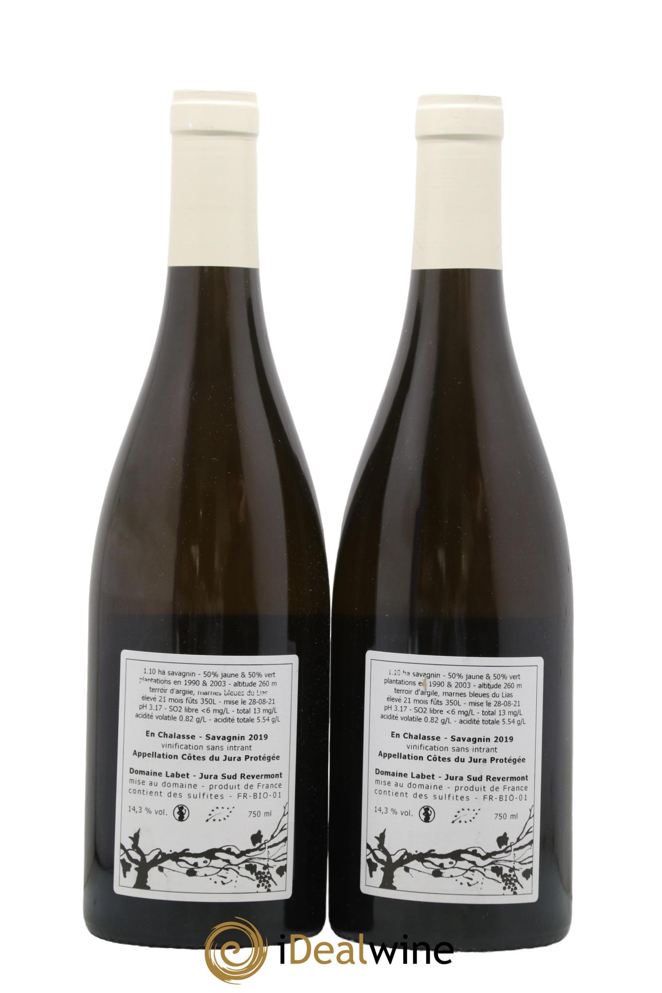 Côtes du Jura Fleur de Savagnin En Chalasse Romain - Julien  - Charline Labet 2019 - Lot de 2 bouteilles - 1