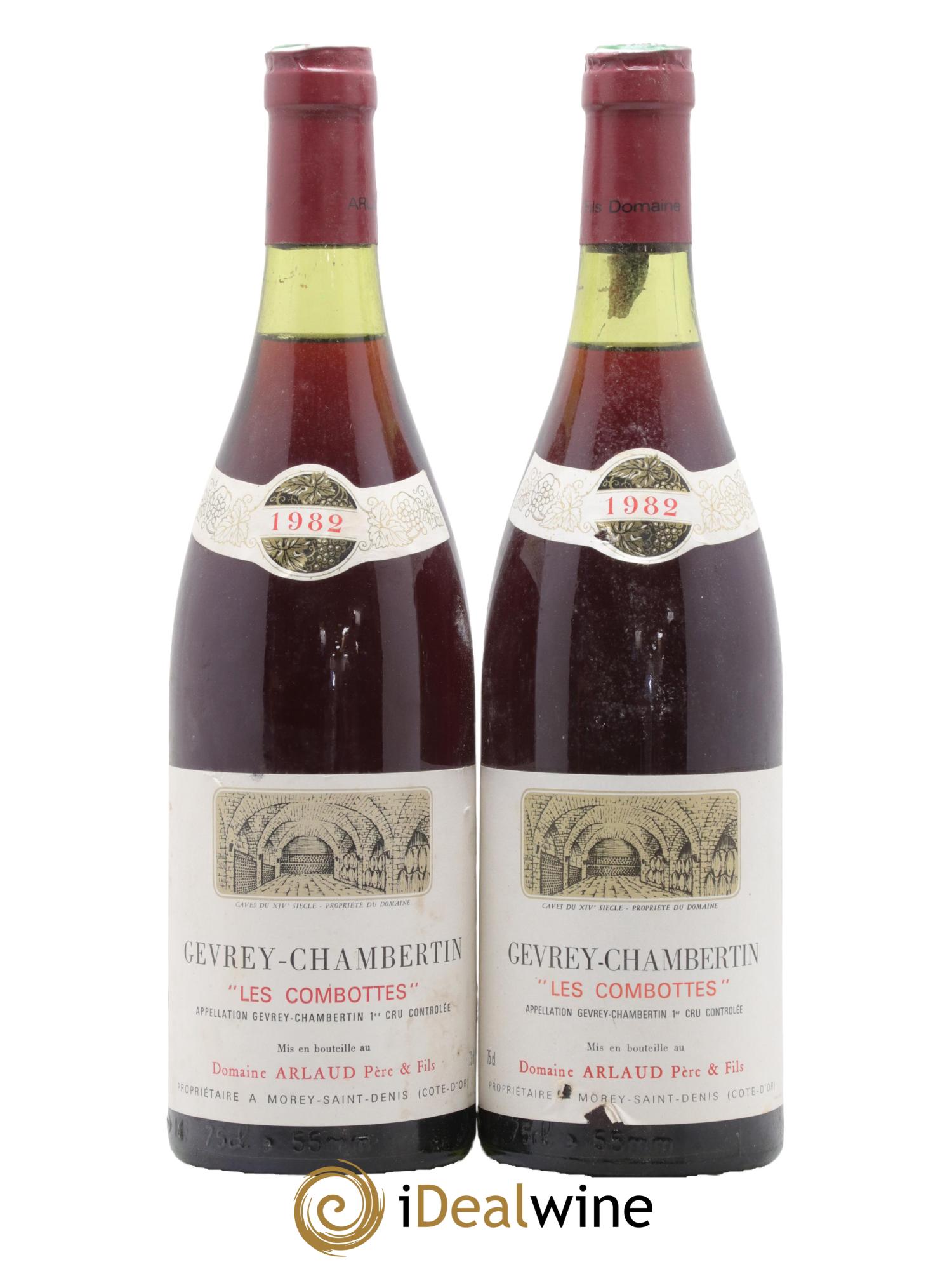 Gevrey-Chambertin 1er Cru Aux Combottes Arlaud 1982 - Lotto di 2 bottiglie - 0