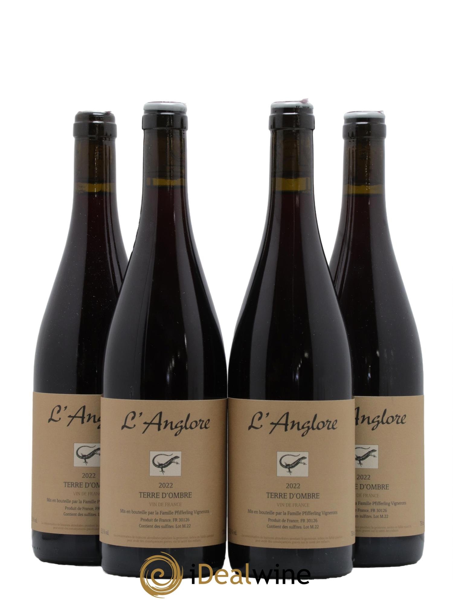 Vin de France Terre d'Ombre L'Anglore 2022 - Lot de 4 bouteilles - 0