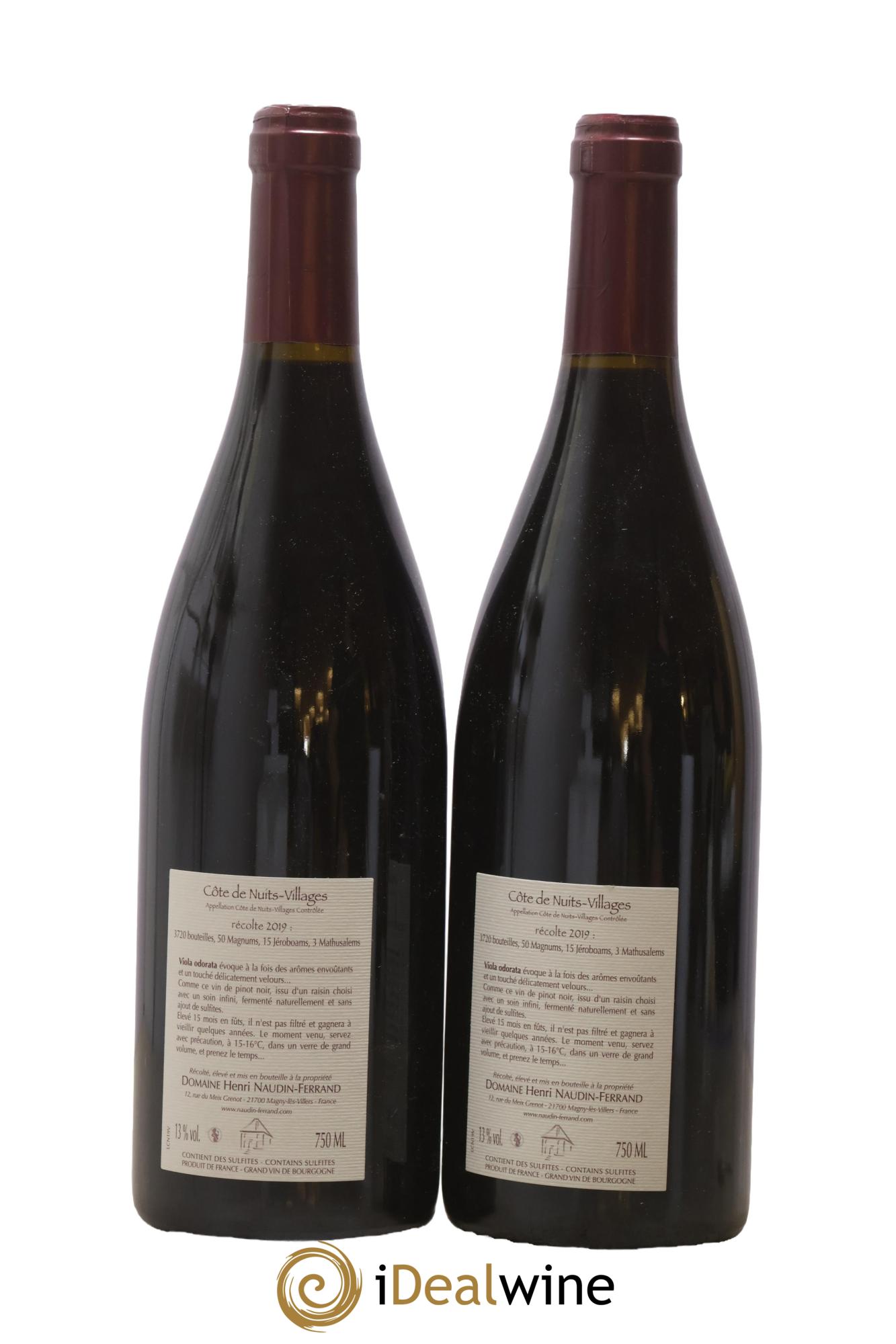 Côte de Nuits-Villages Viola Odorata Naudin-Ferrand (Domaine) 2019 - Lotto di 2 bottiglie - 1