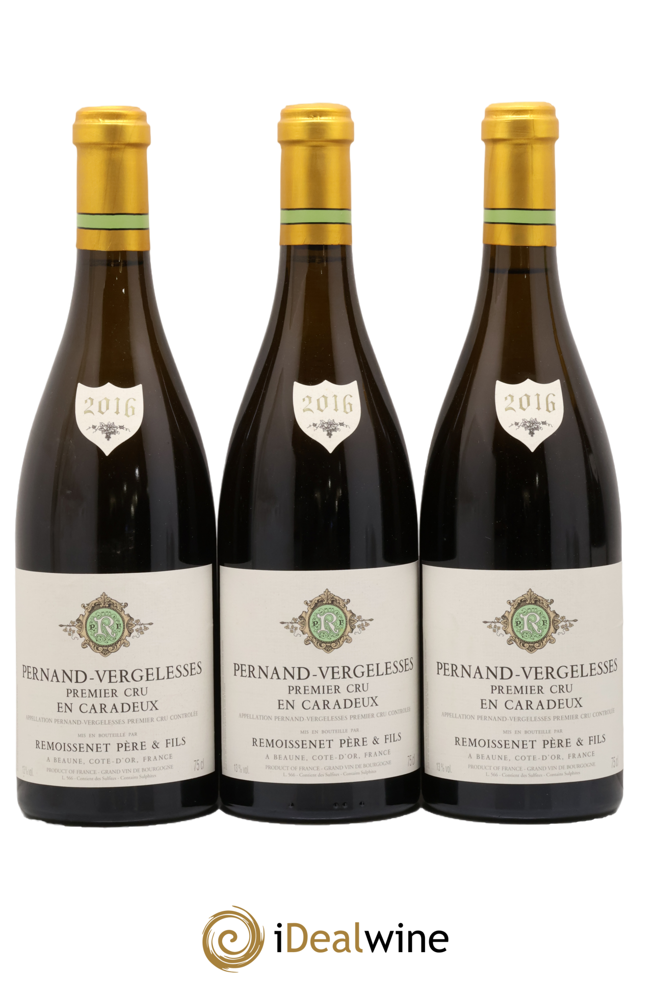 Pernand-Vergelesses 1er Cru En Caradeux Remoissenet Père et Fils 2016 - Lot de 3 bouteilles - 0