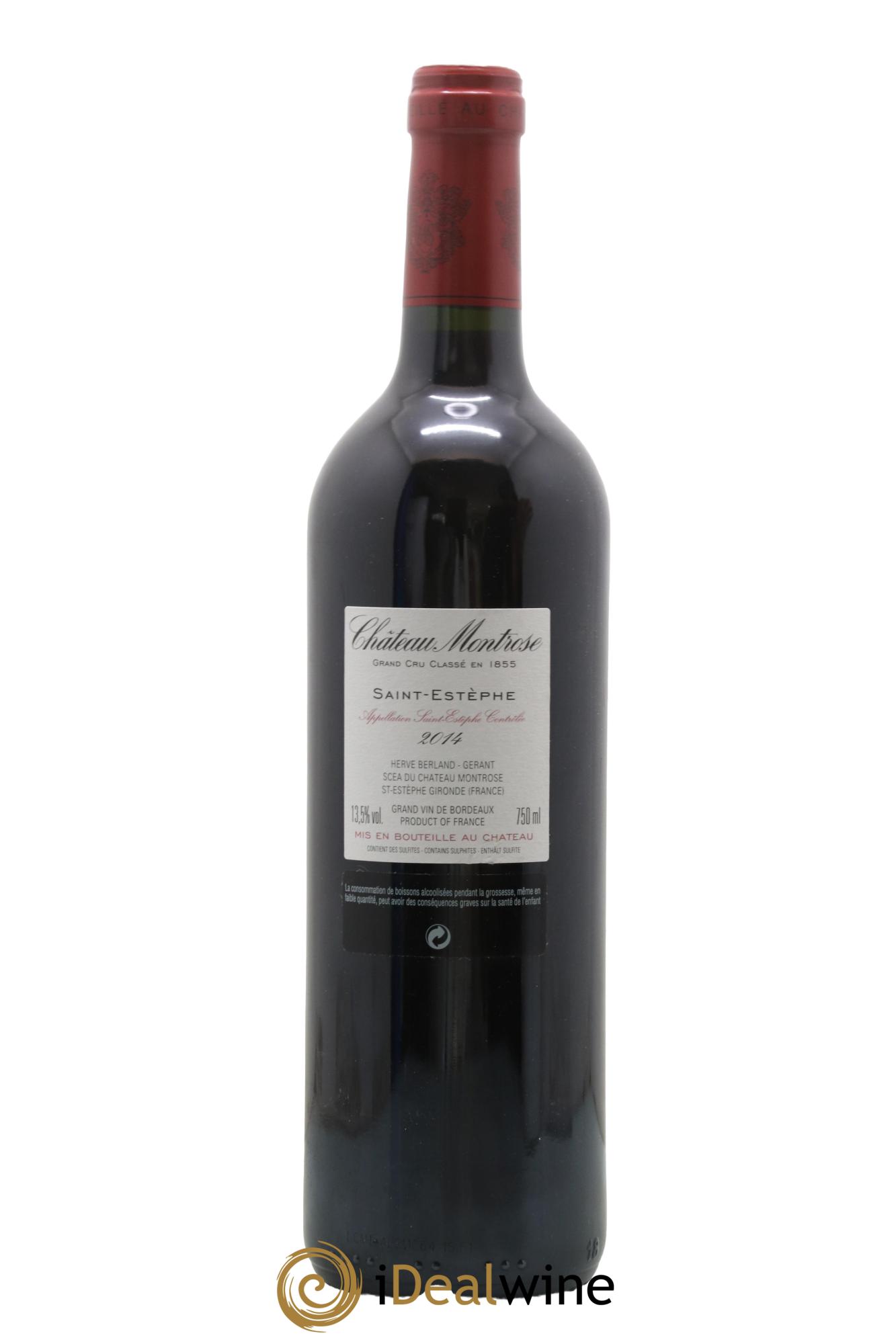 Château Montrose 2ème Grand Cru Classé 2014 - Lot de 1 bouteille - 1