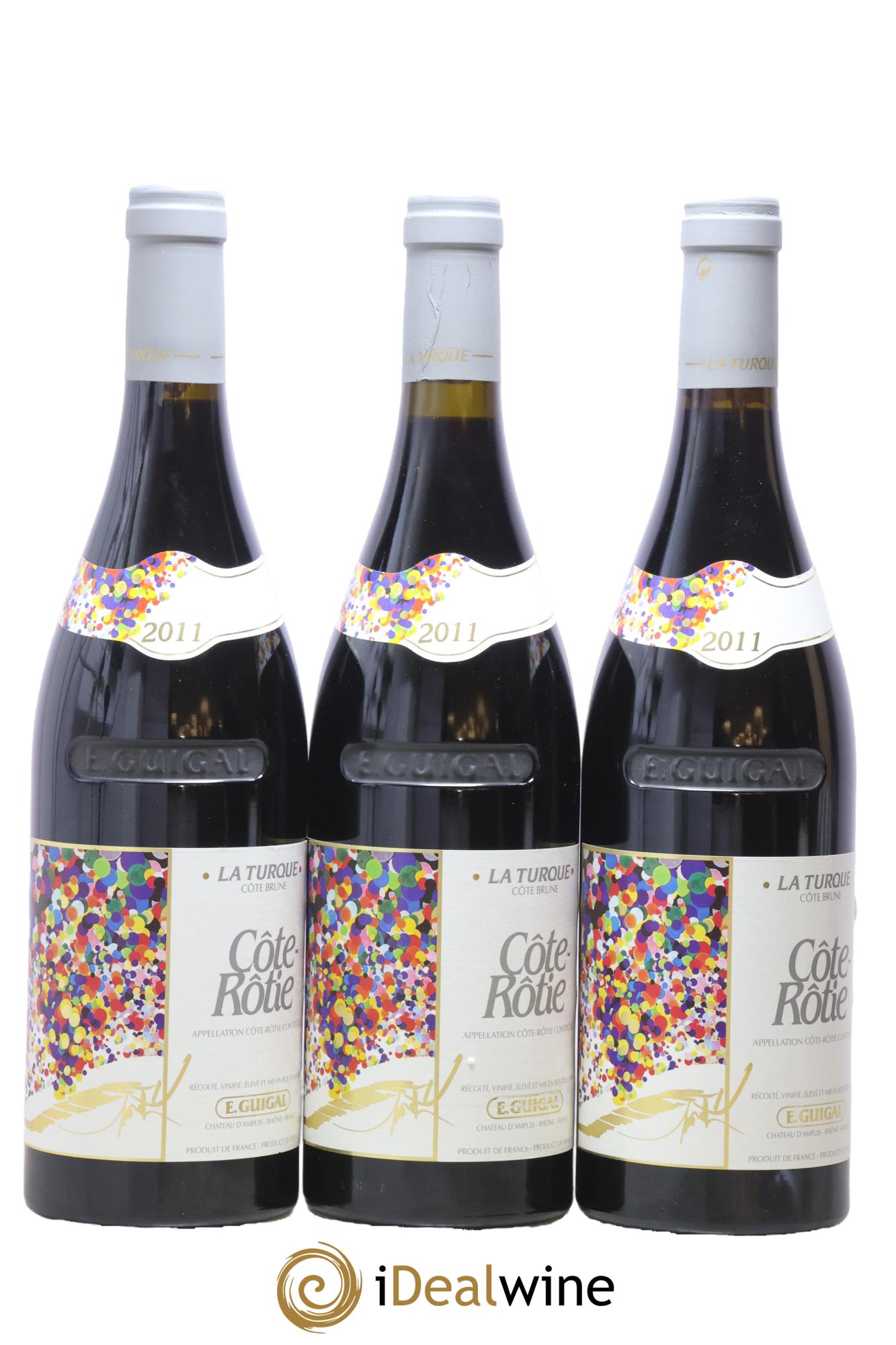 Côte-Rôtie La Turque Guigal 2011 - Lot of 3 bottles - 0