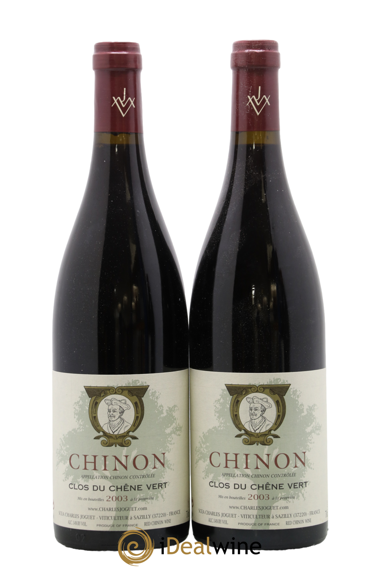 Chinon Clos du Chêne Vert Charles Joguet 2003 - Lotto di 2 bottiglie - 0