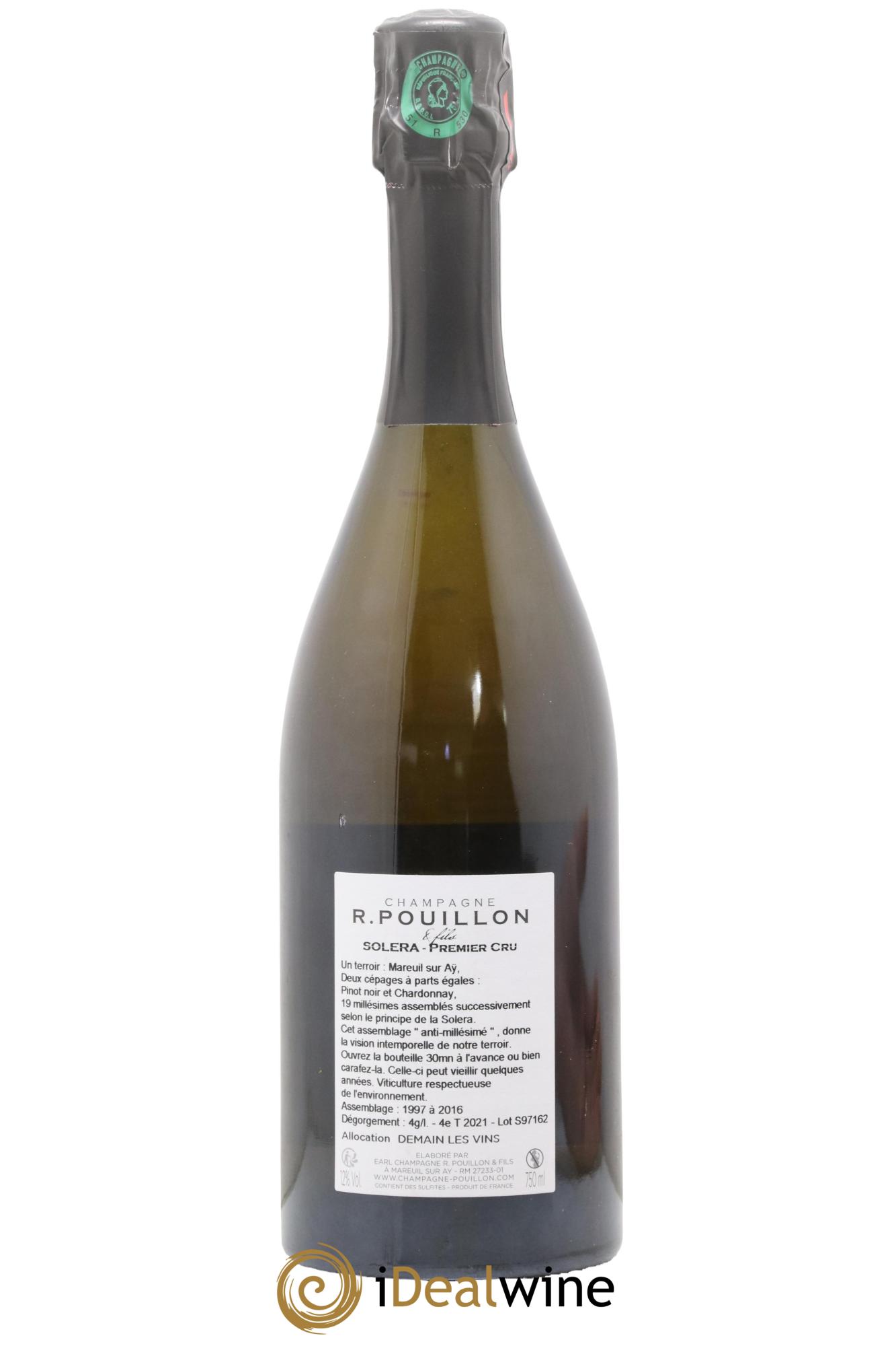 Solera 1er Cru Extra-Brut R. Pouillon & fils - Lot de 1 bouteille - 1