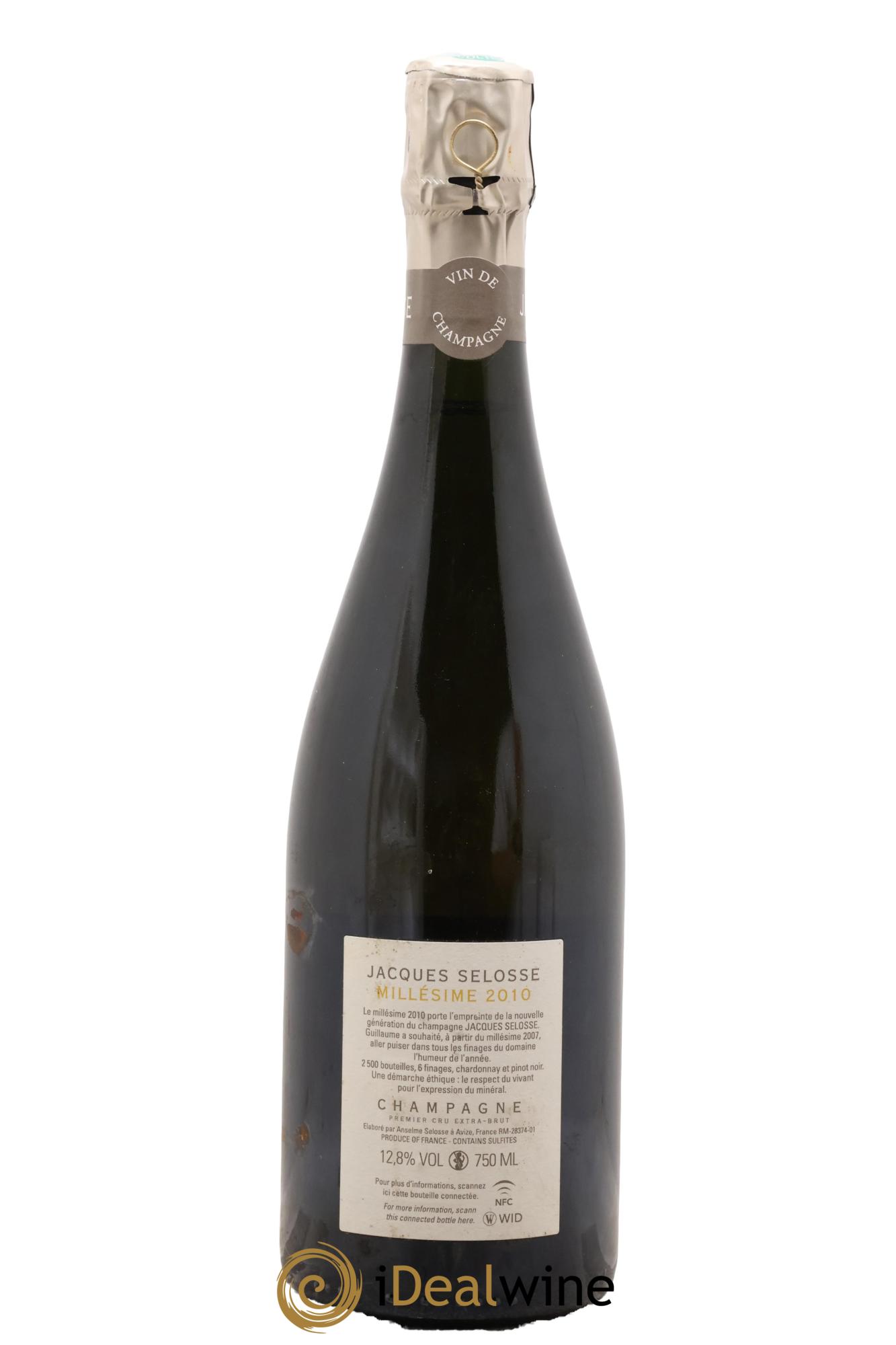 1er Cru Millésimé Extra-Brut Jacques Selosse 2010 - Lot de 1 bouteille - 1