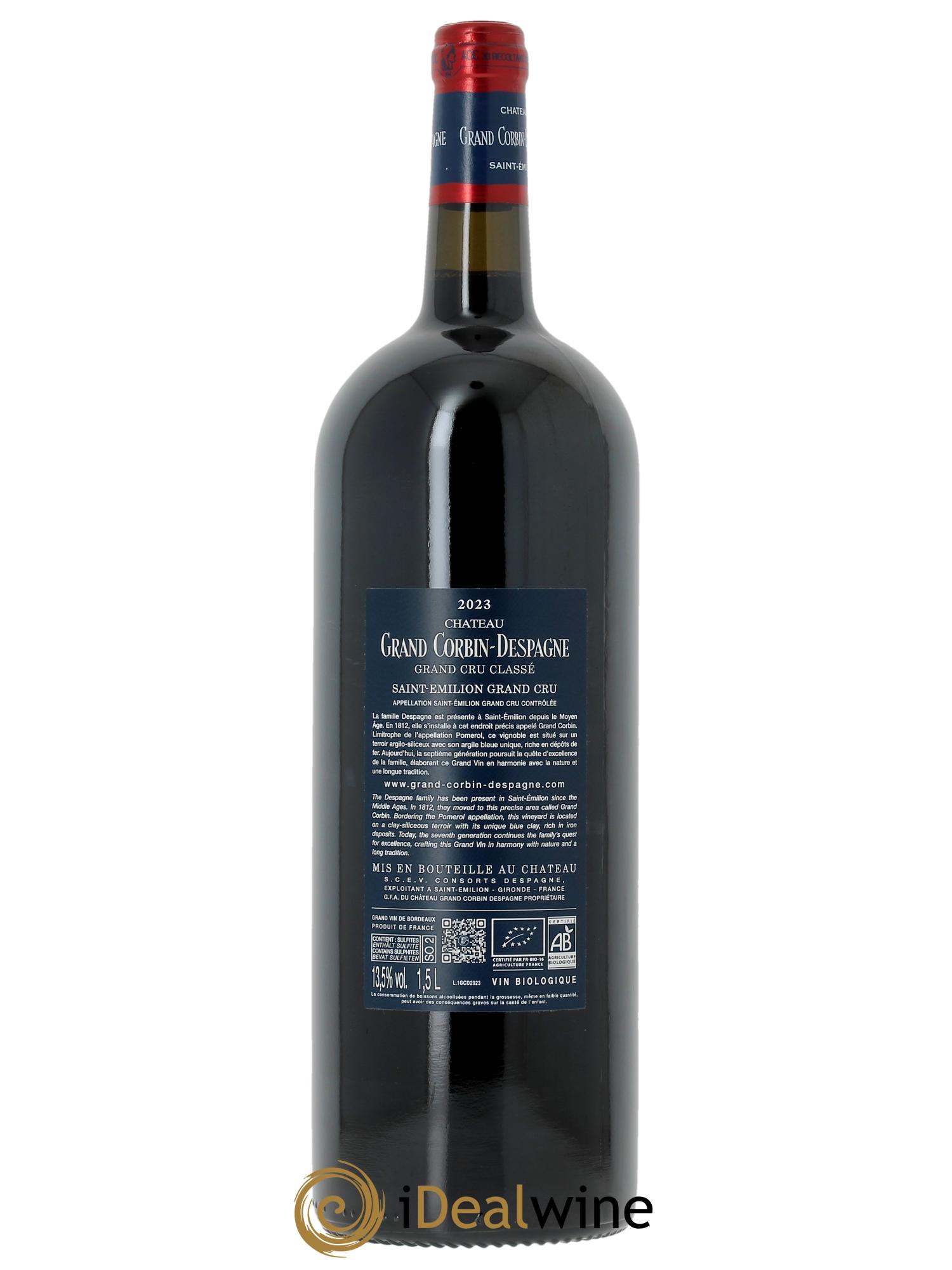 Château Grand Corbin Despagne Grand Cru Classé (CBO à partir de 6 mgs) 2023 - Lot de 1 magnum - 1