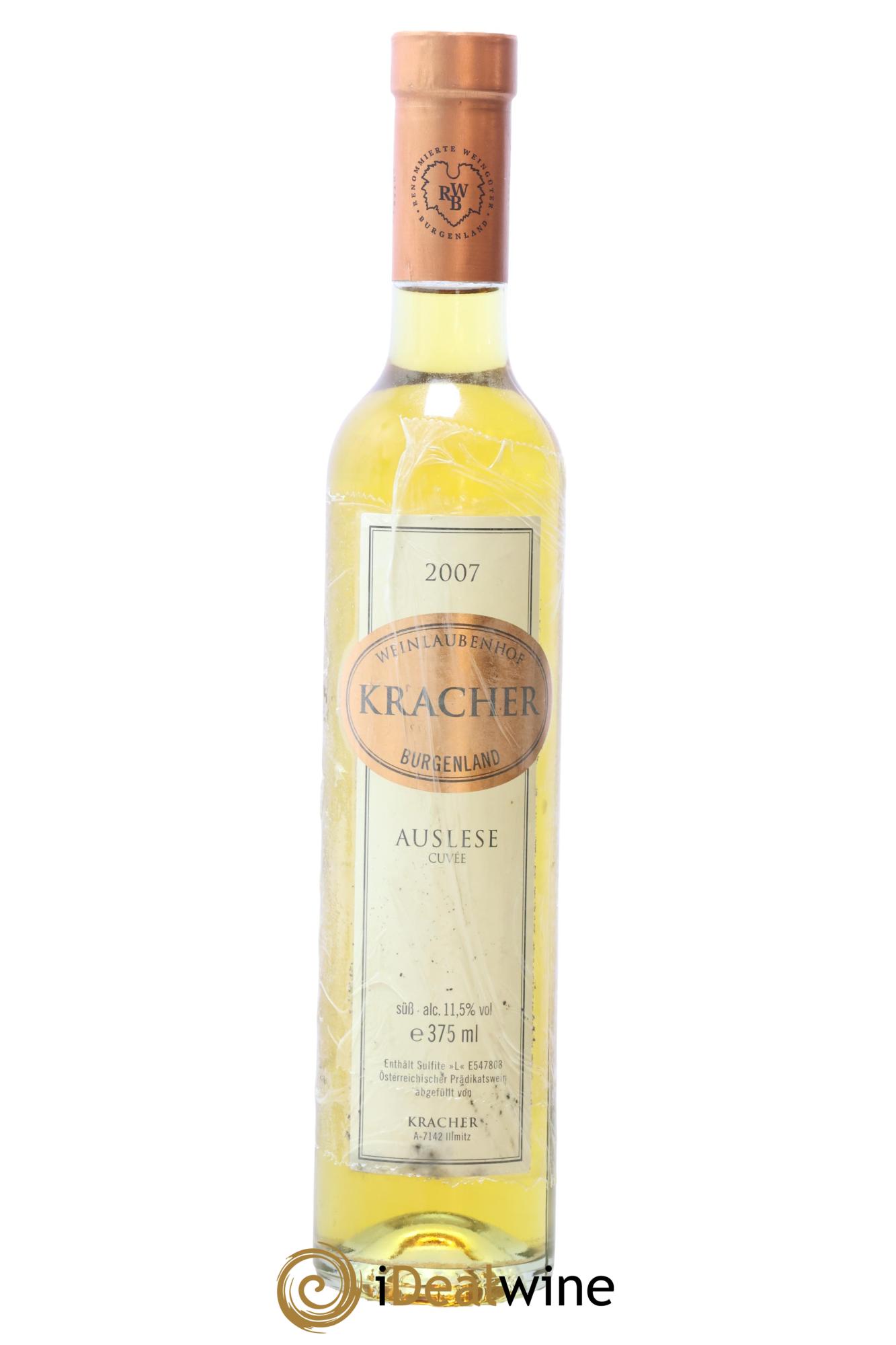Autriche Weinlaubenhof Cuvée Auslese Aloïs Kracher 2007 - Lot de 1 demi bouteille - 0