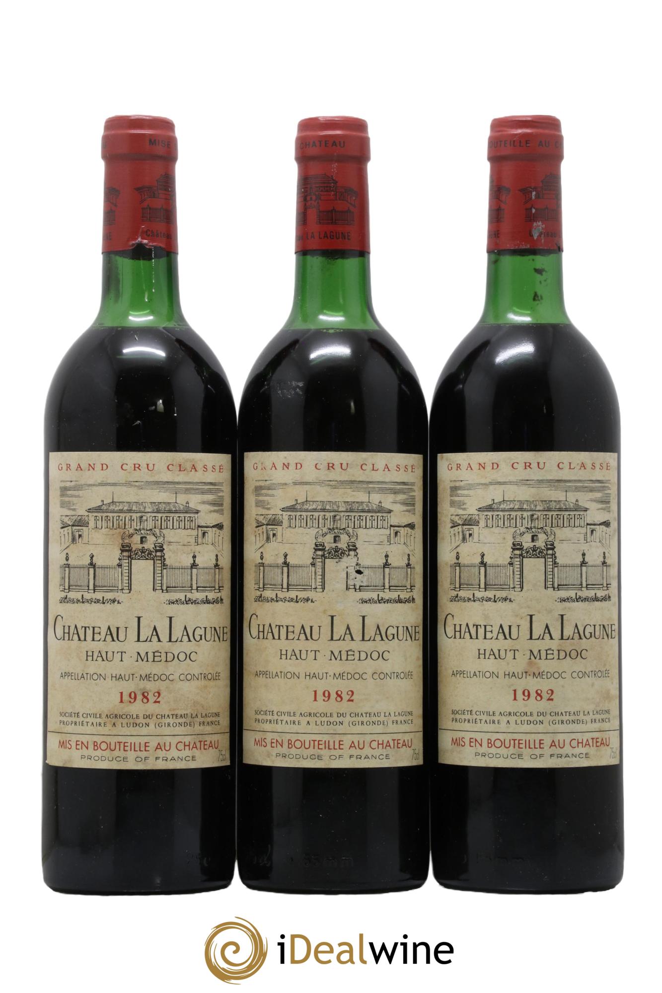 Château la Lagune 3ème Grand Cru Classé 1982 - Lot de 3 bouteilles - 0