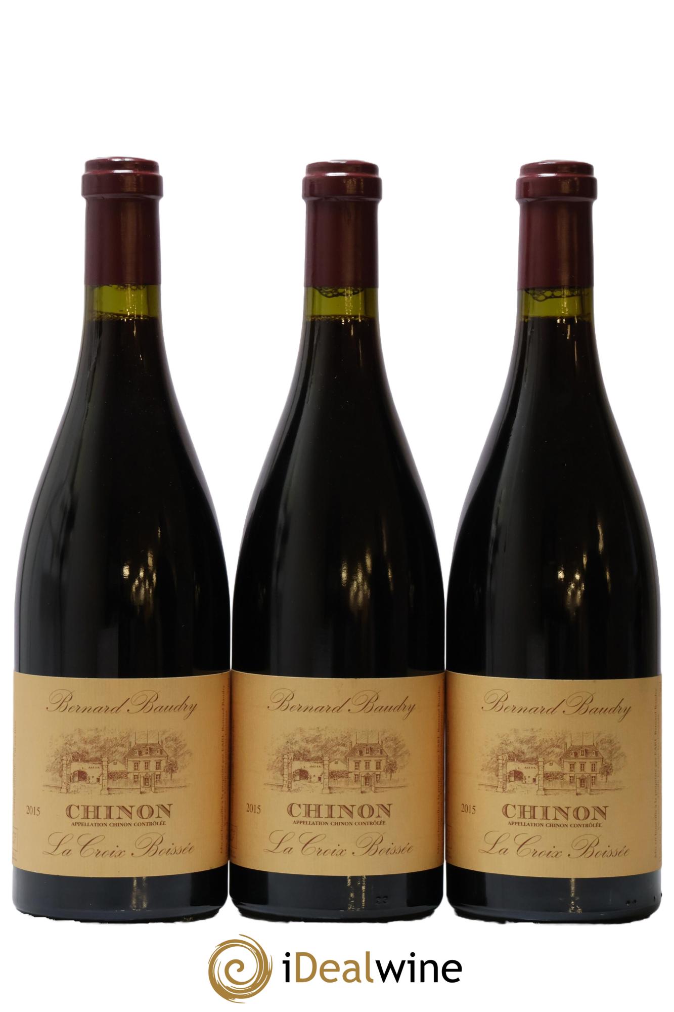 Chinon La Croix Boissée Bernard Baudry  2015 - Posten von 3 Flaschen - 0