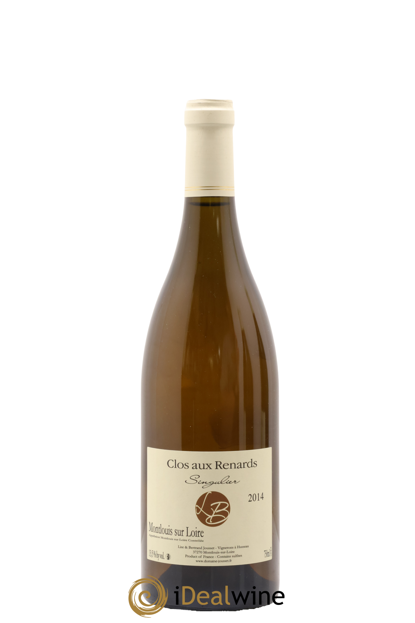 Montlouis-sur-Loire Clos aux Renards Singulier Lise et Bertrand Jousset 2014 - Lot of 1 bottle - 0