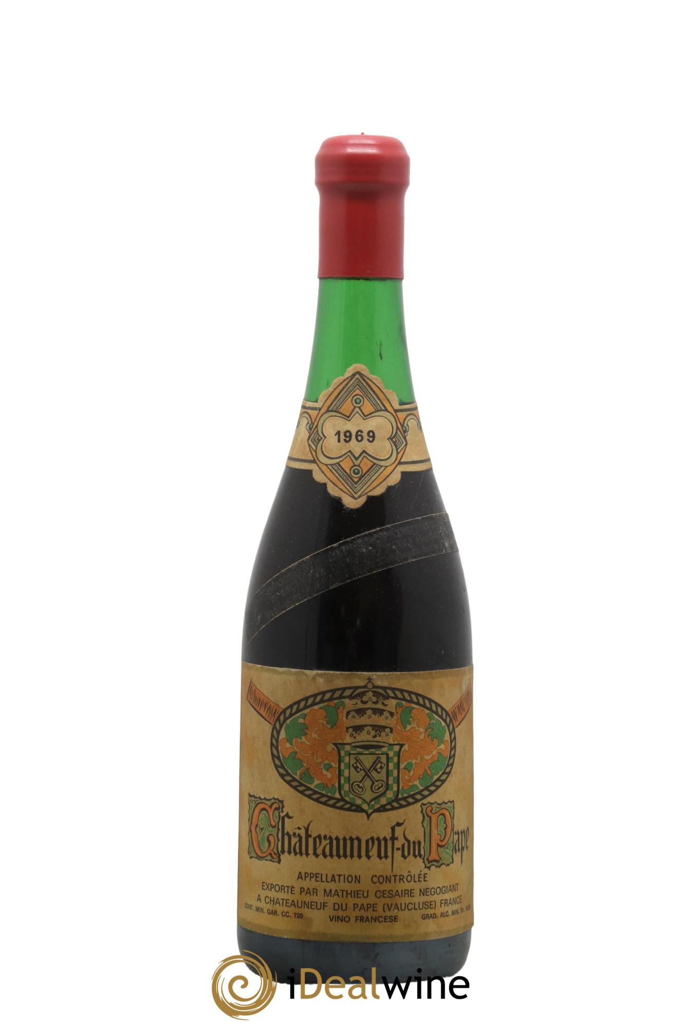 Châteauneuf-du-Pape Mathieu Cesaire 1969 - Lot de 1 bouteille - 0
