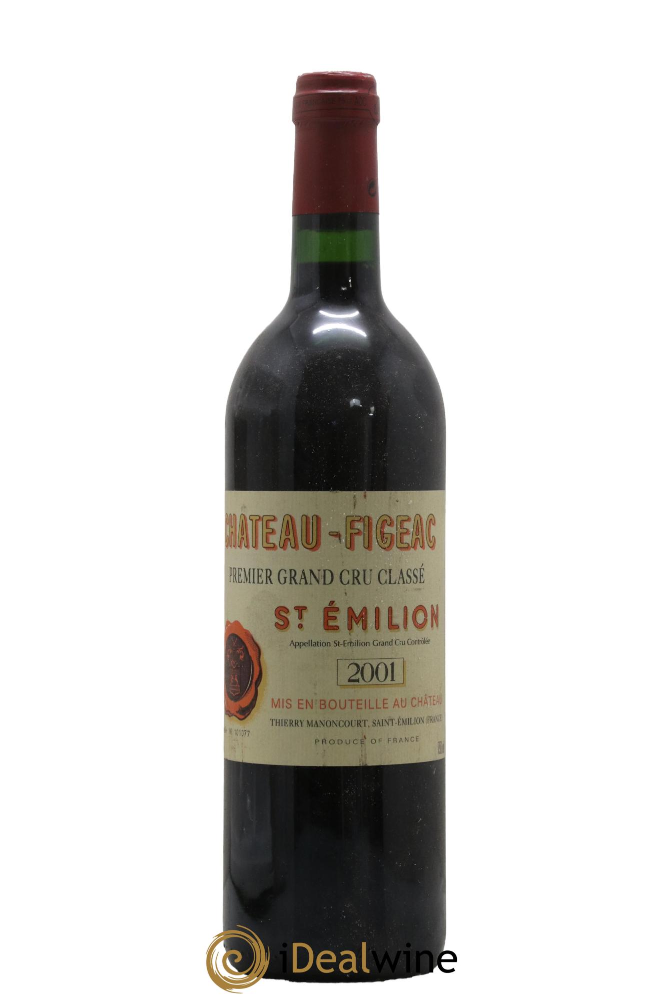 Château Figeac 1er Grand Cru Classé A 2001 - Lot de 1 bouteille - 0