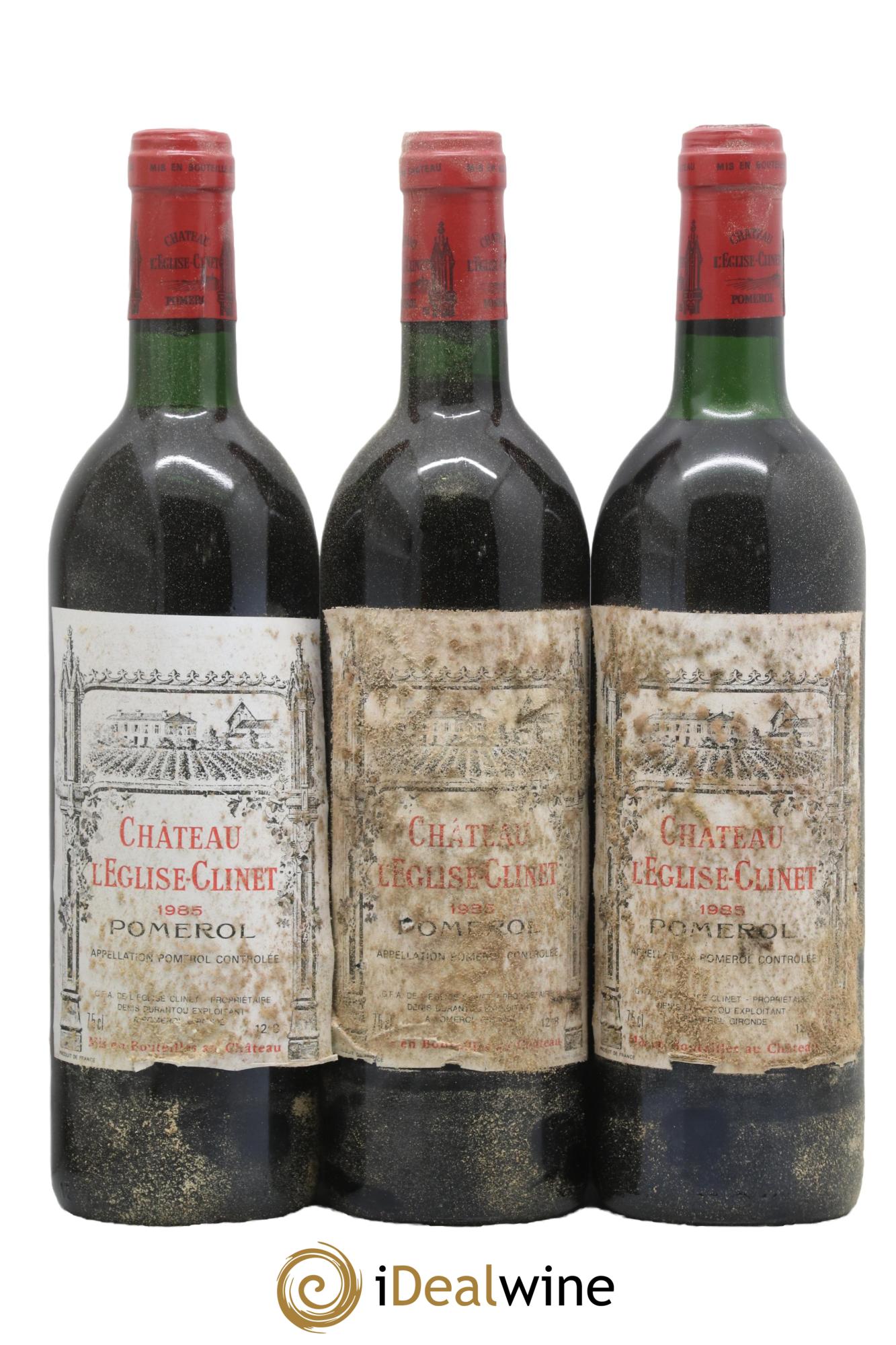 Château l' Église Clinet 1985 - Lot of 3 bottles - 0