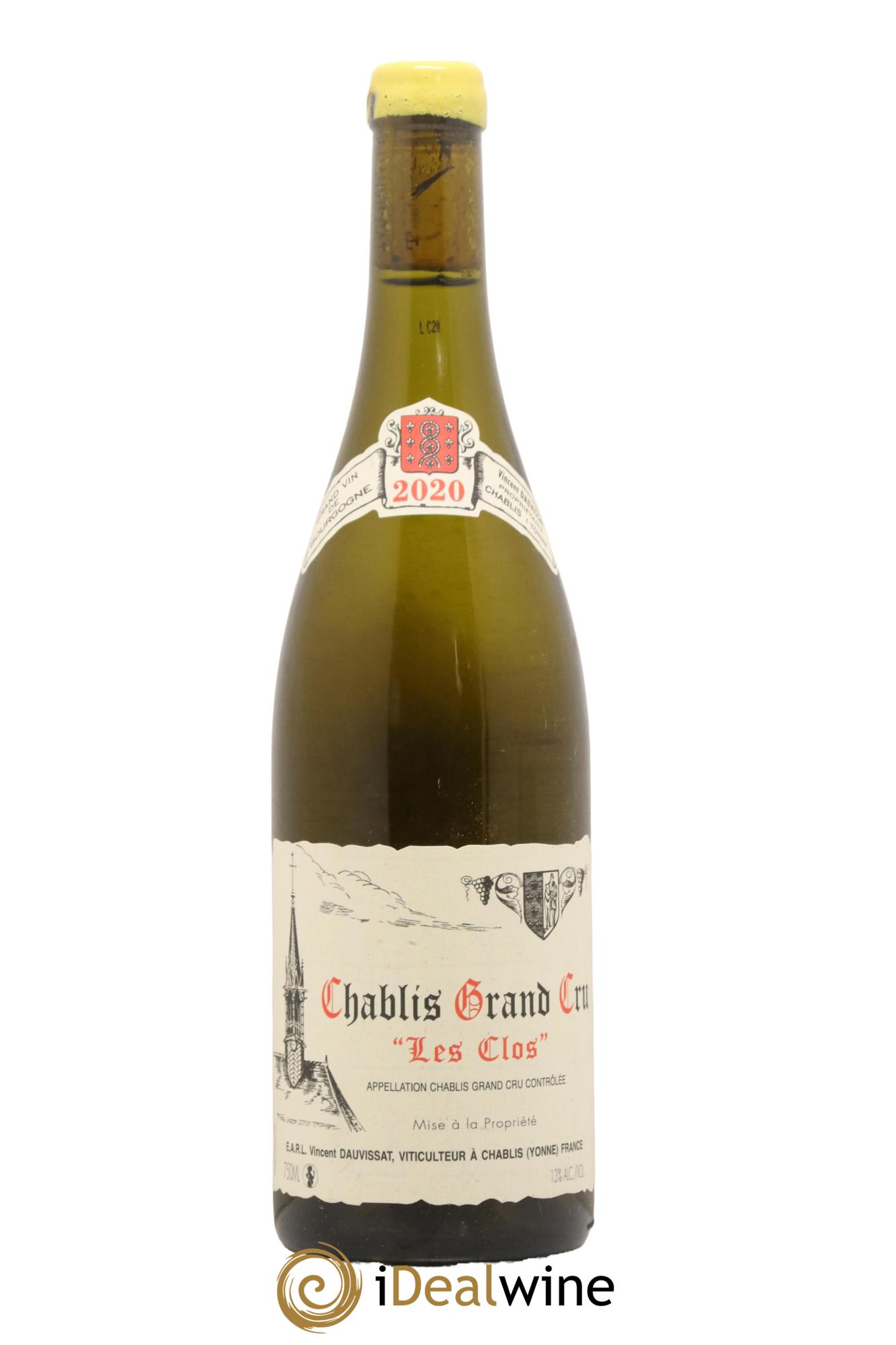 Chablis Grand Cru Les Clos Vincent Dauvissat (Domaine) 2020 - Lot de 1 bouteille - 0