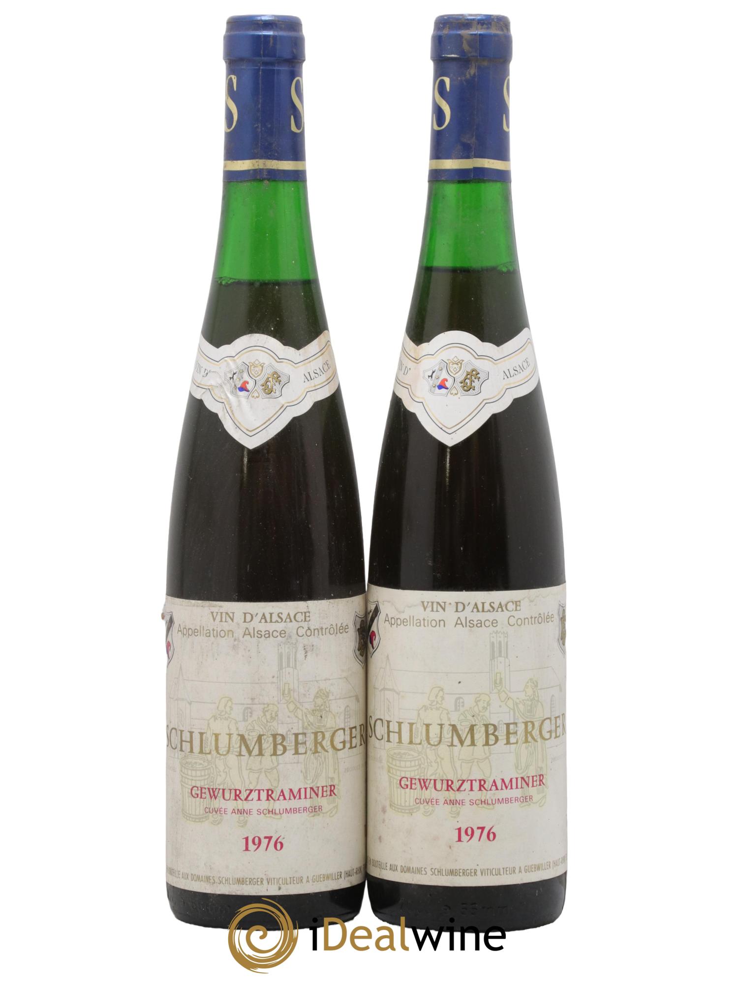 Alsace Gewurztraminer Cuvée Anne Grains Nobles Domaine Schlumberger 1976 - Posten von 2 Flaschen - 0
