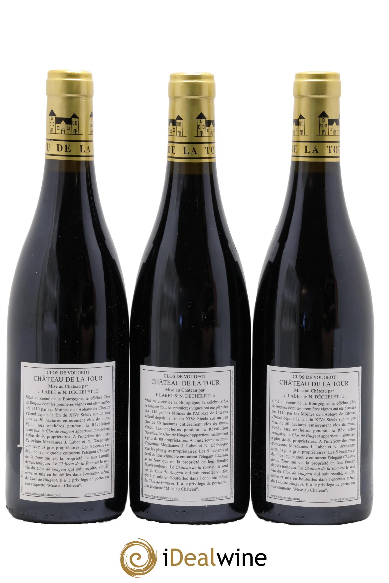Clos de Vougeot Grand Cru Vieilles Vignes Château de La Tour 2012 - Lot de 3 bouteilles - 1