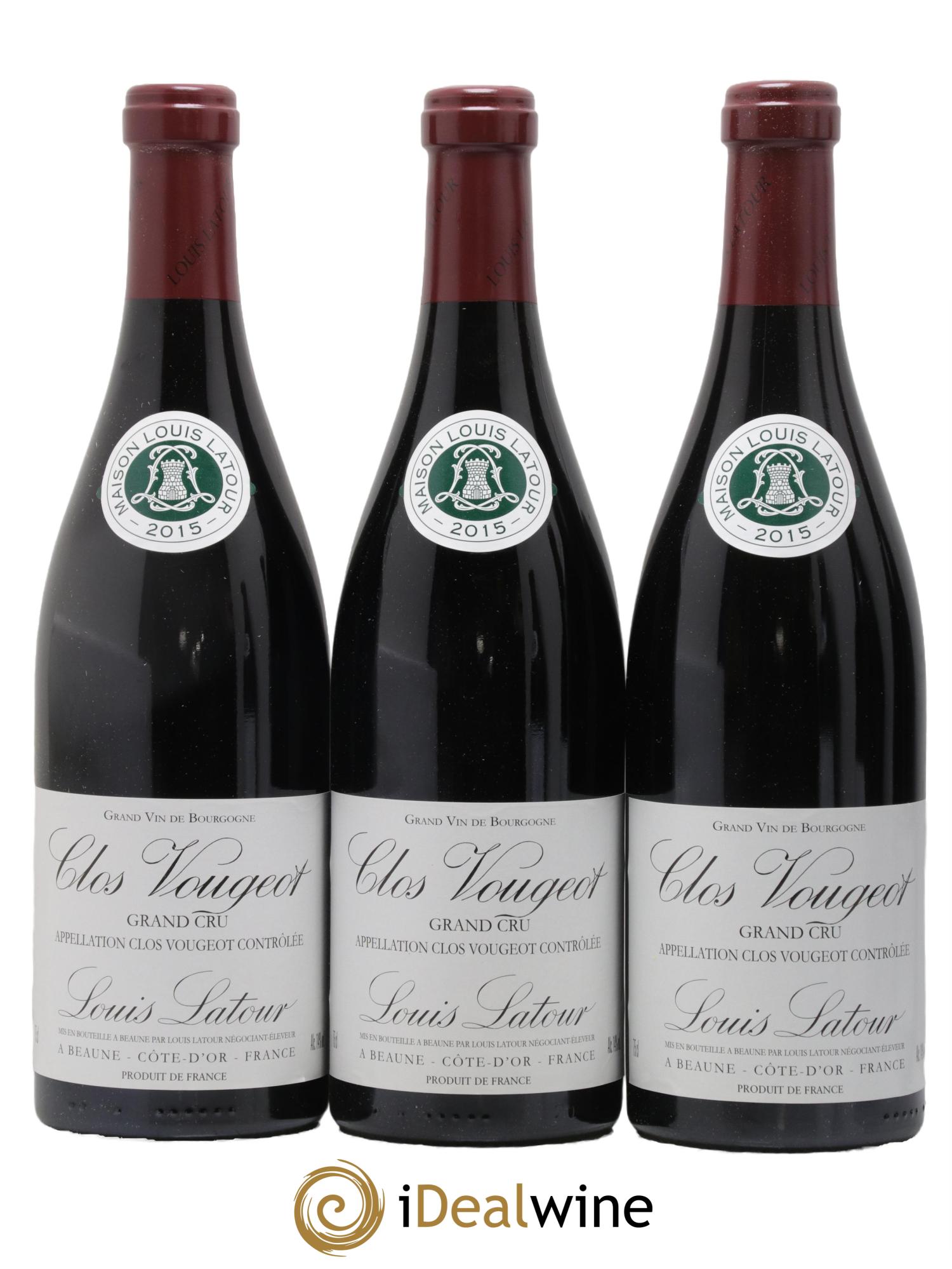 Clos de Vougeot Grand Cru Louis Latour 2015 - Lot de 6 bouteilles - 1