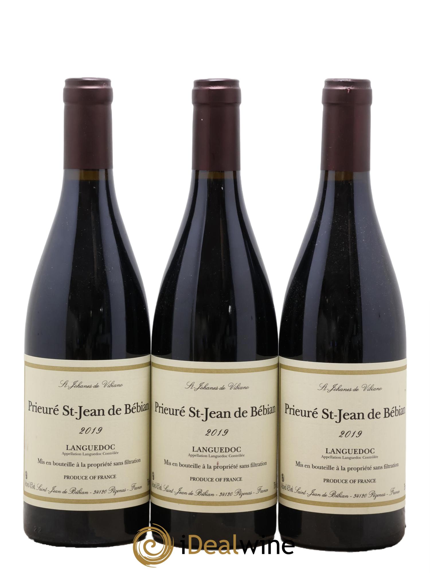 Languedoc Prieuré St-Jean de Bébian 2019 - Lot of 3 bottles - 0
