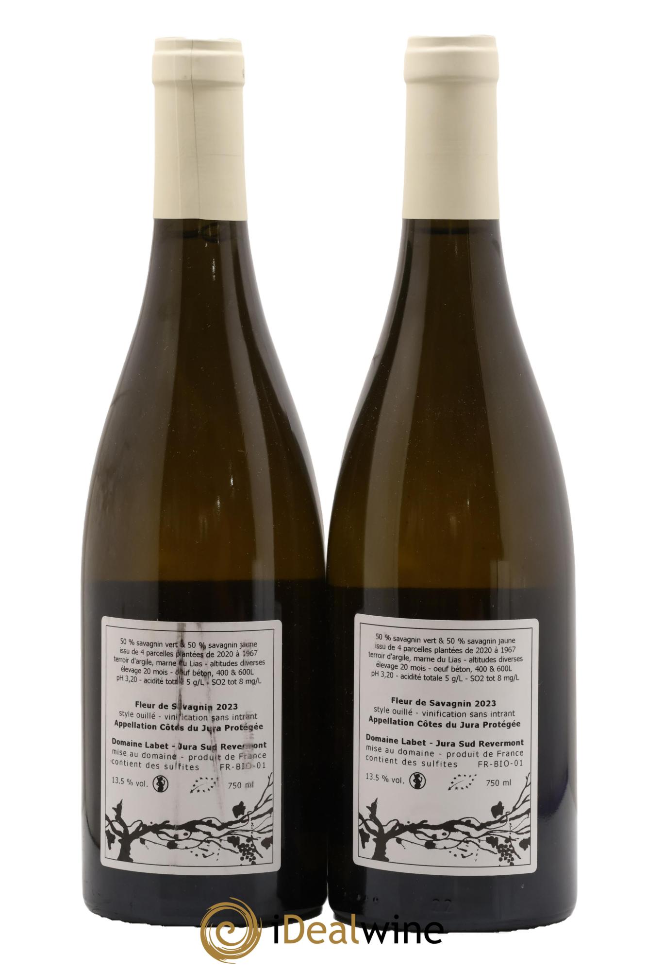 Côtes du Jura Fleur de Savagnin Romain - Julien  - Charline Labet 2023 - Lot of 2 bottles - 1