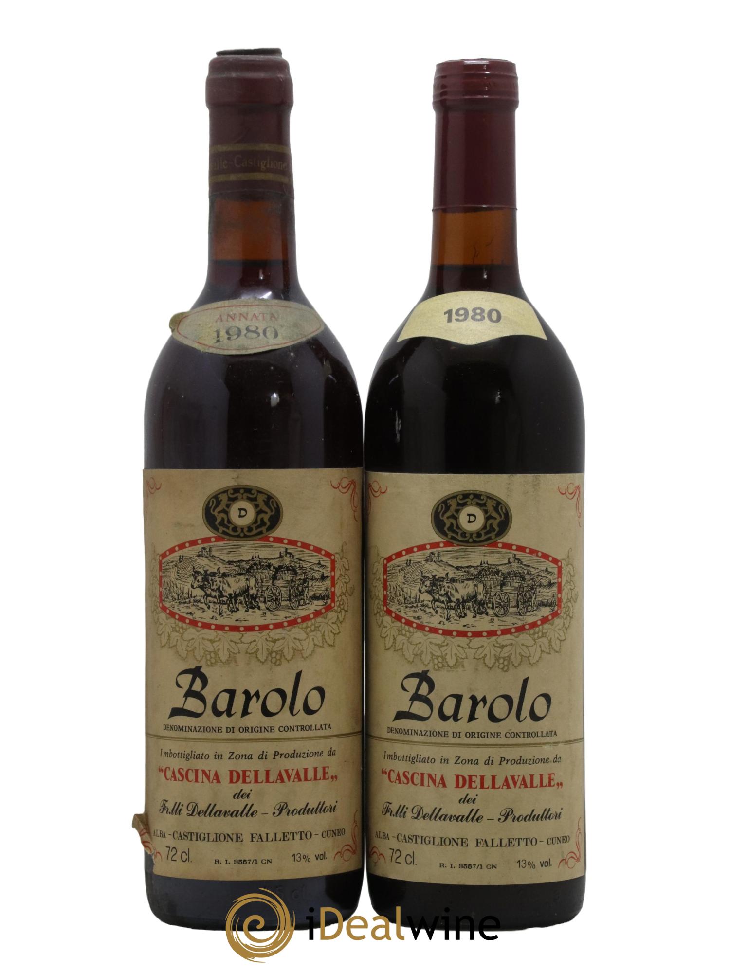Barolo Cascina Dellavalle 1980 - Lot de 2 bouteilles - 0