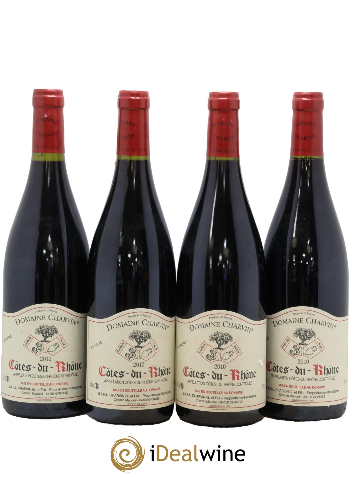 Côtes-du-Rhône Charvin (Domaine) 2010 - Lot de 4 bouteilles - 0