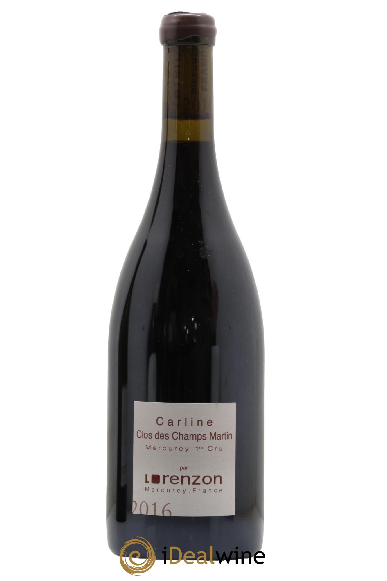 Mercurey 1er Cru Clos des Champs Martin - Carline Bruno Lorenzon 2016 - Posten von 1 Flasche - 0