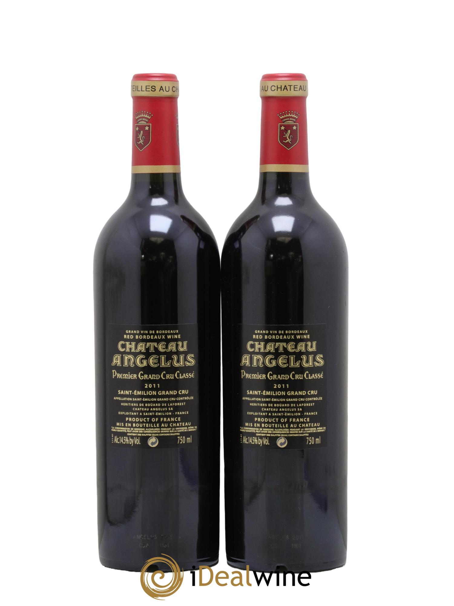 Château Angélus 1er Grand Cru Classé A 2011 - Lot de 2 bouteilles - 1