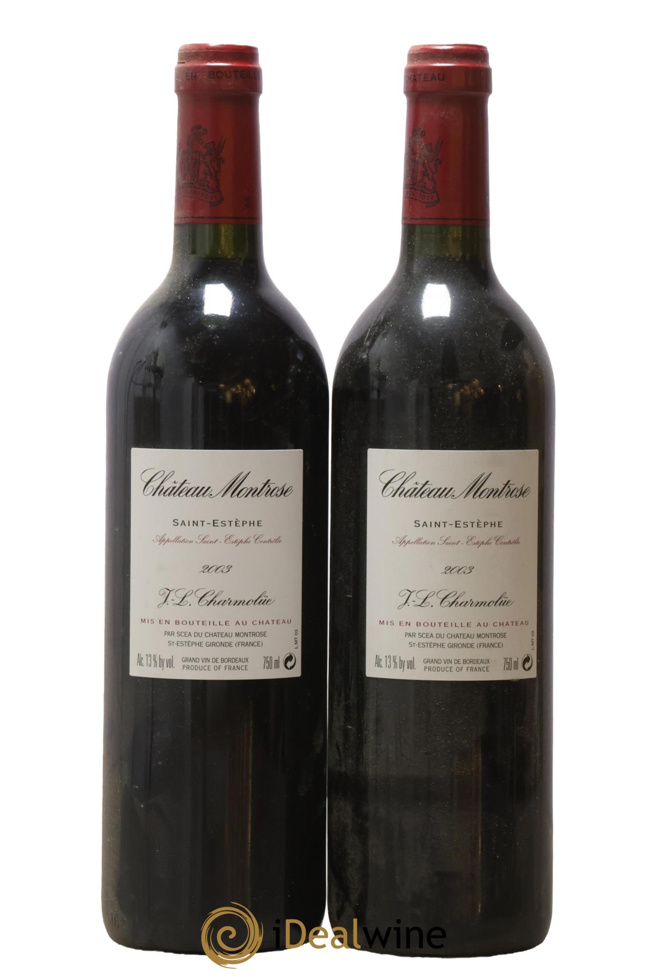 Château Montrose 2ème Grand Cru Classé 2003 - Lotto di 2 bottiglie - 1