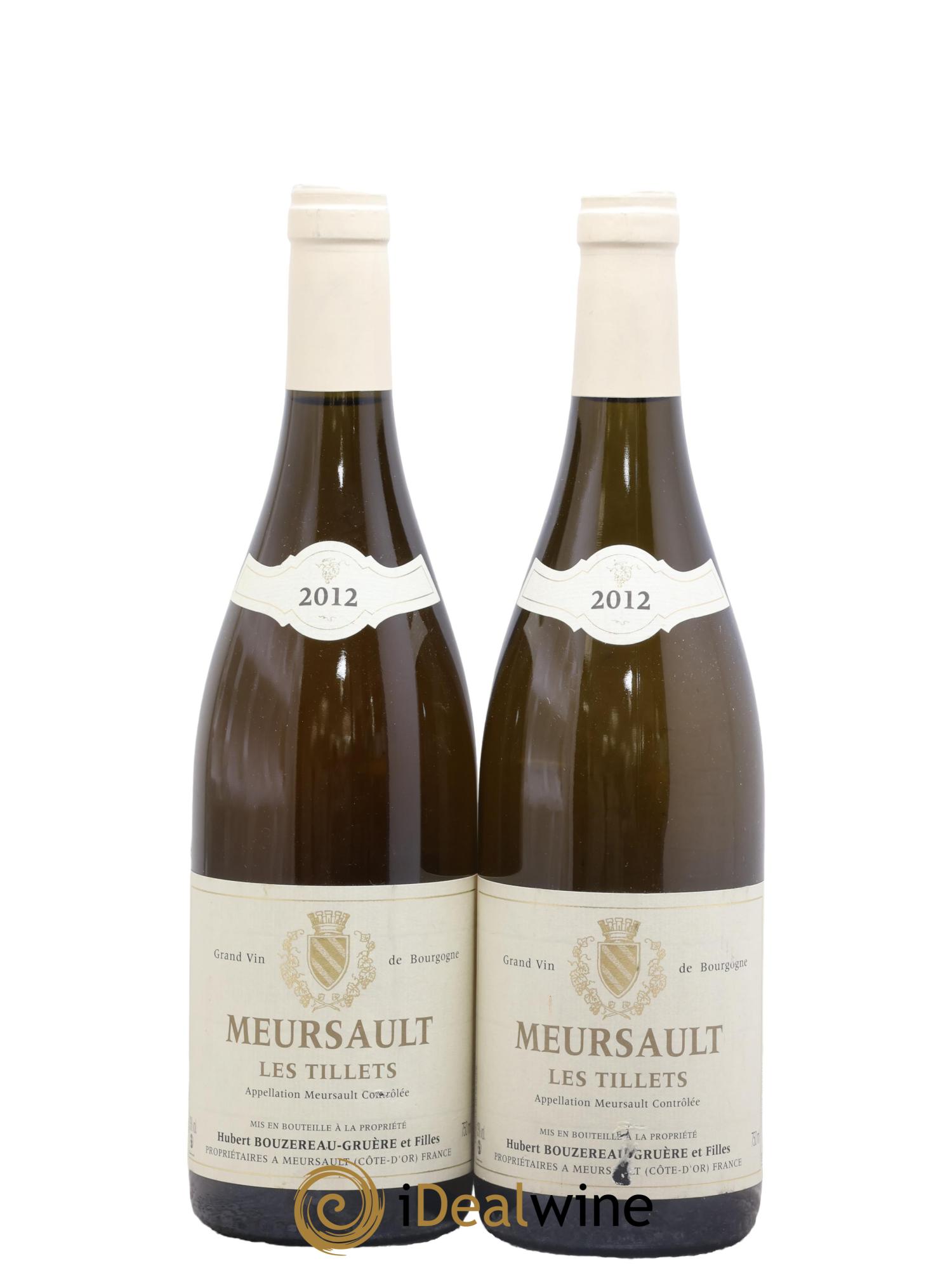Meursault Les Tillets Hubert Bouzereau Gruere et Filles 2012 - Lot de 2 bouteilles - 0
