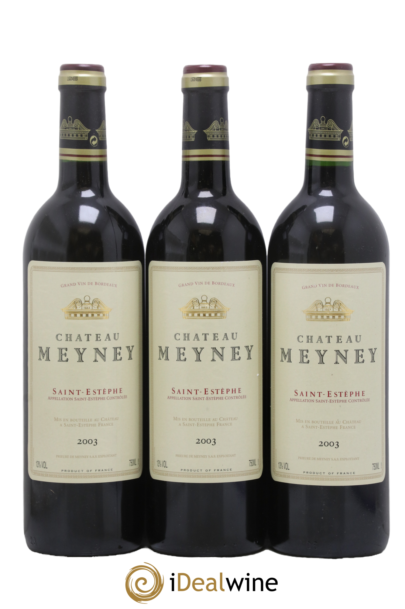 Château Meyney 2003 - Lot de 3 bouteilles - 0