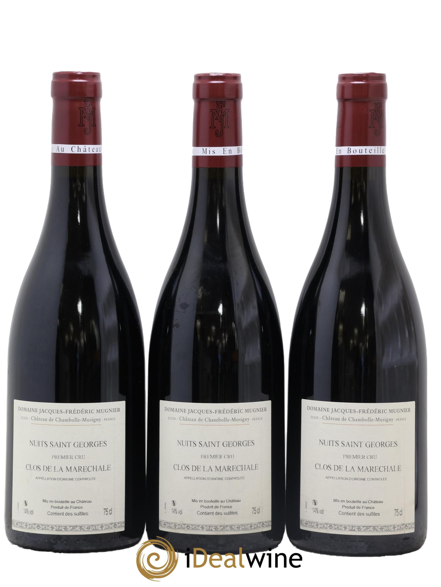 Nuits-Saint-Georges 1er Cru Clos de La Maréchale Jacques-Frédéric Mugnier 2022 - Lot of 3 bottles - 1