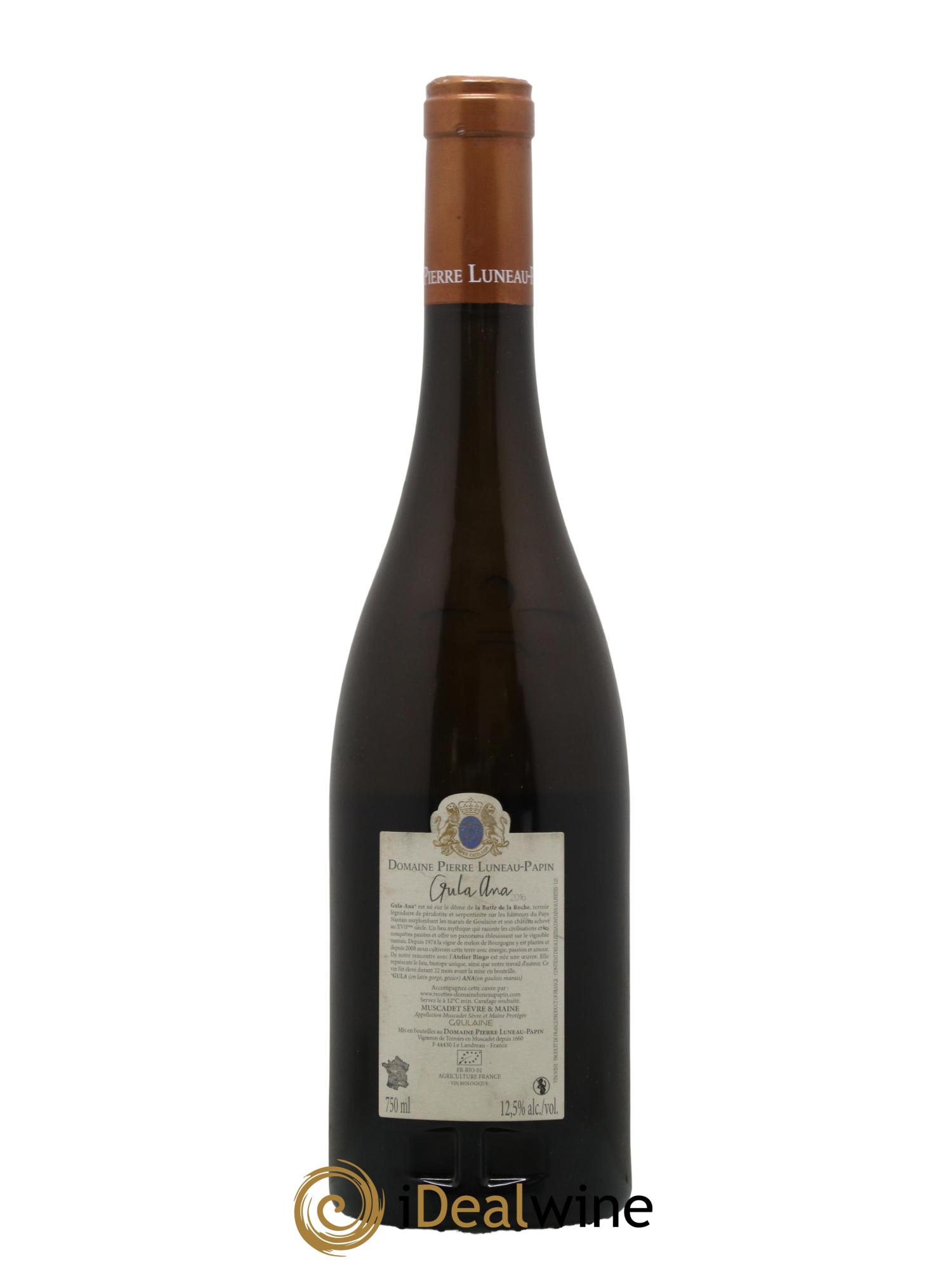 Muscadet-Sèvre-et-Maine Gula Ana Luneau-Papin 2016 - Lot de 1 bouteille - 1