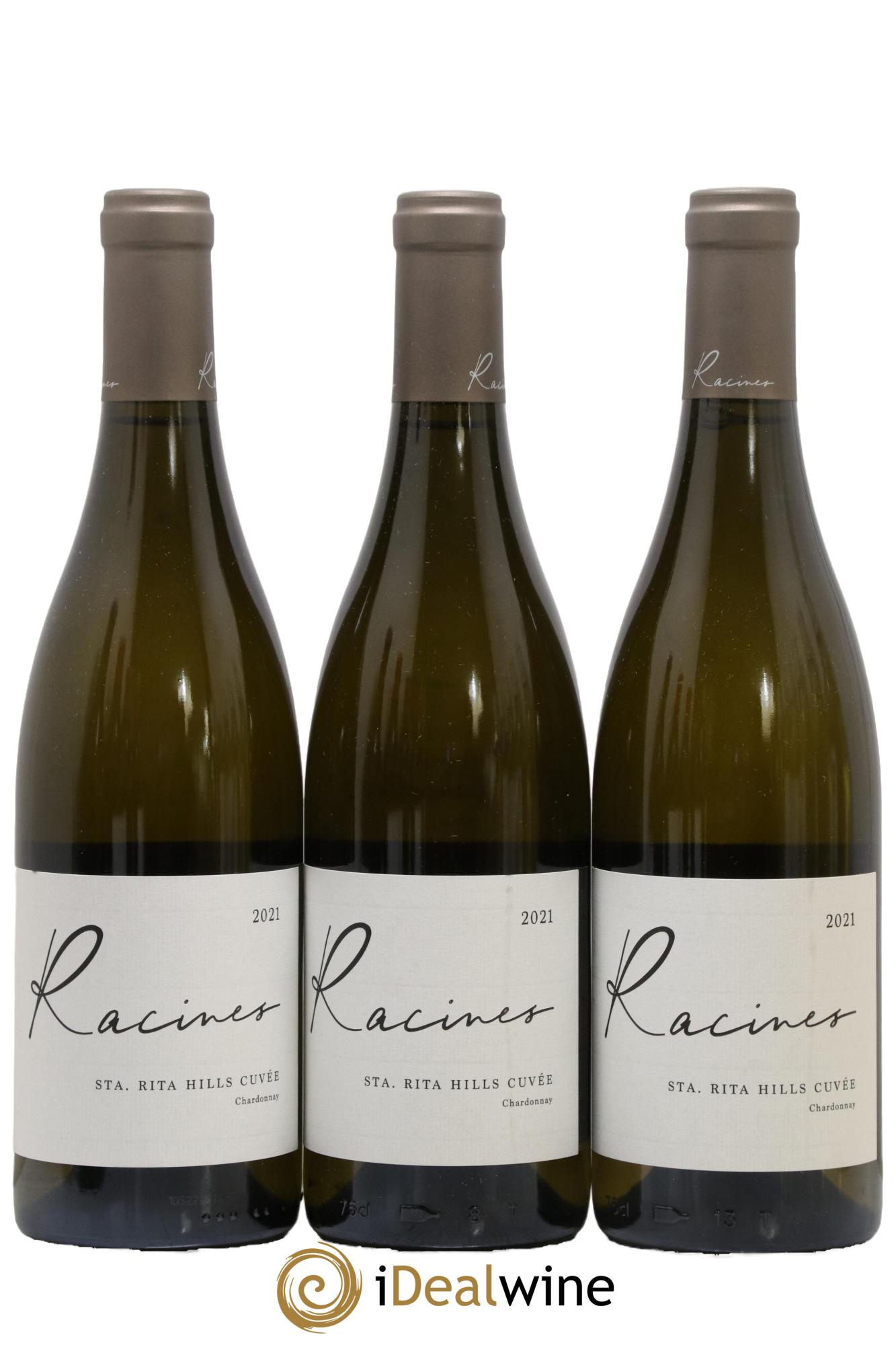 USA Californie Sta. Rita Hills Chardonnay Domaine Racines 2021 - Posten von 3 Flaschen - 0