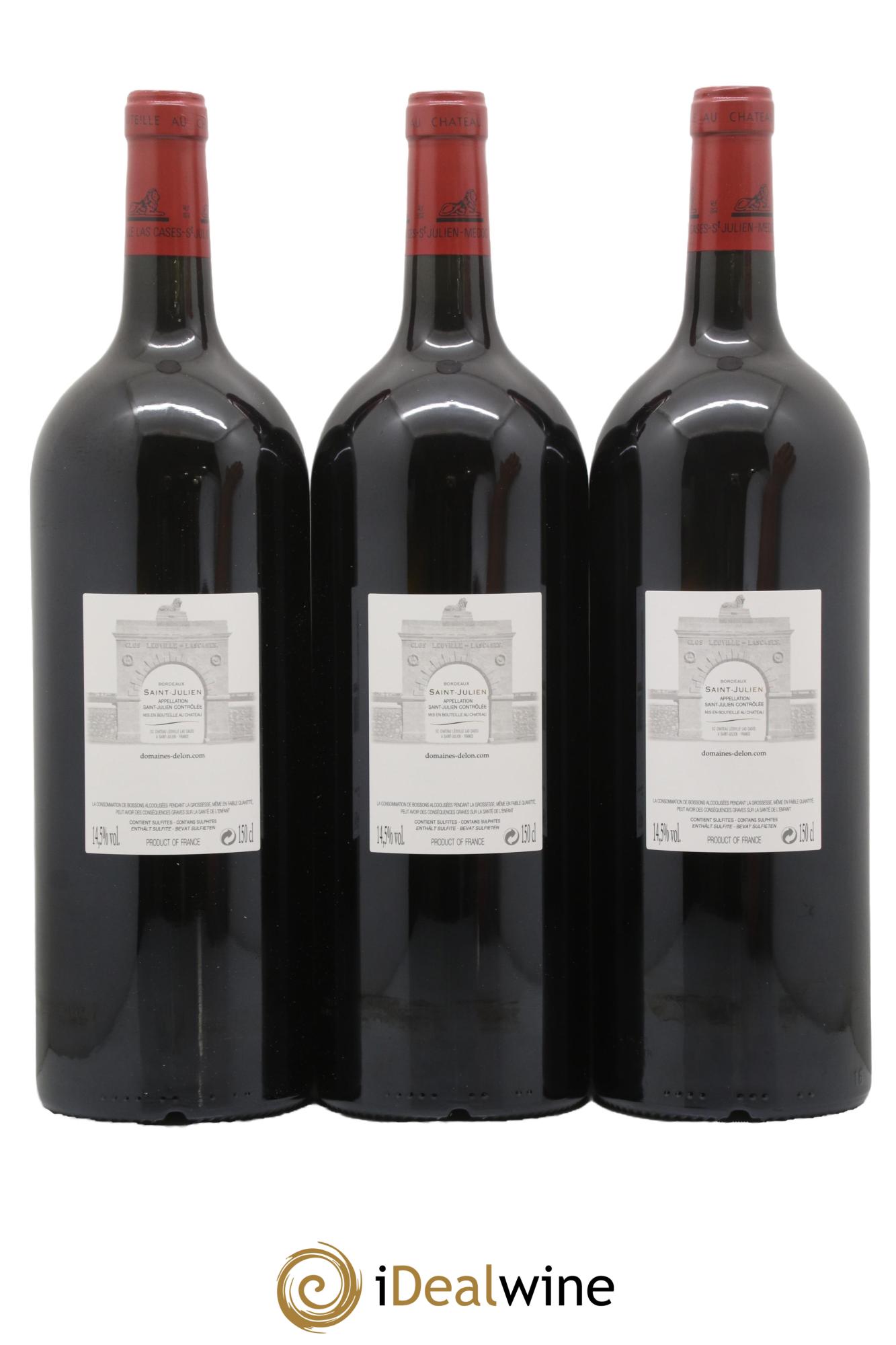Château Léoville Las Cases 2ème Grand Cru Classé 2018 - Lot of 3 magnums - 1