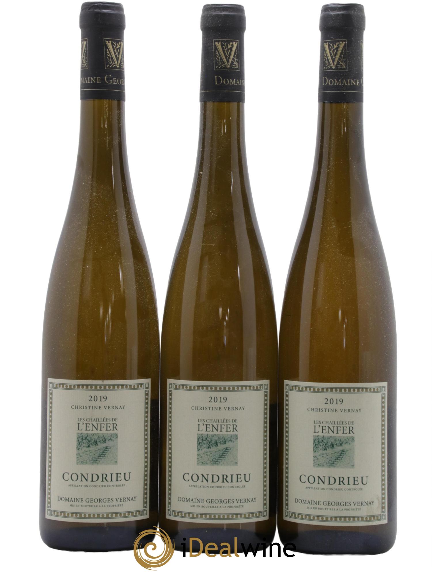 Condrieu Les Chaillées de l'Enfer Georges Vernay 2019 - Posten von 3 Flaschen - 0