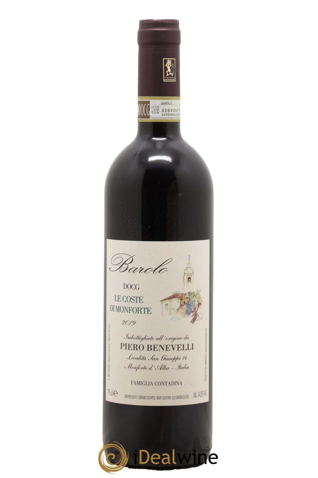 Barolo Le Coste di Monforte Piero Benevelli 2019 - Posten von 1 Flasche - 0