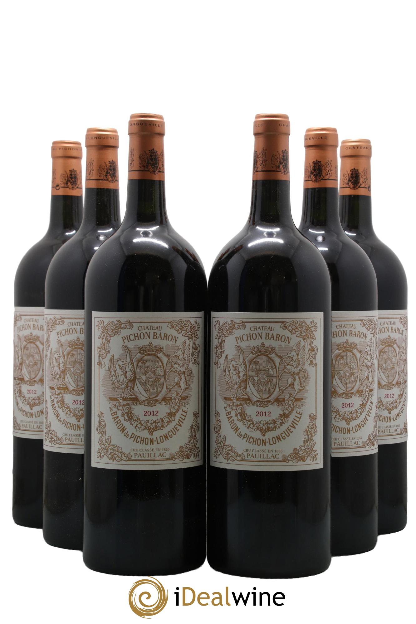 Pichon Longueville Baron 2ème Grand Cru Classé 2012 - Lot de 6 magnums - 0