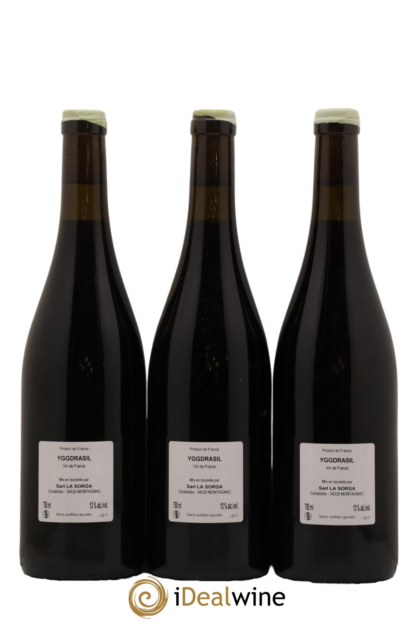 Vin de France YGGDRASIL La Sorga Anthony Tortul 2017 - Lot de 3 bouteilles - 1