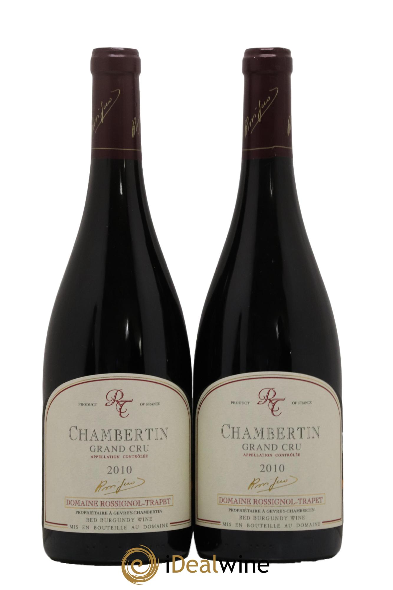 Chambertin Grand Cru Rossignol-Trapet (Domaine) 2010 - Lot de 2 bouteilles - 0