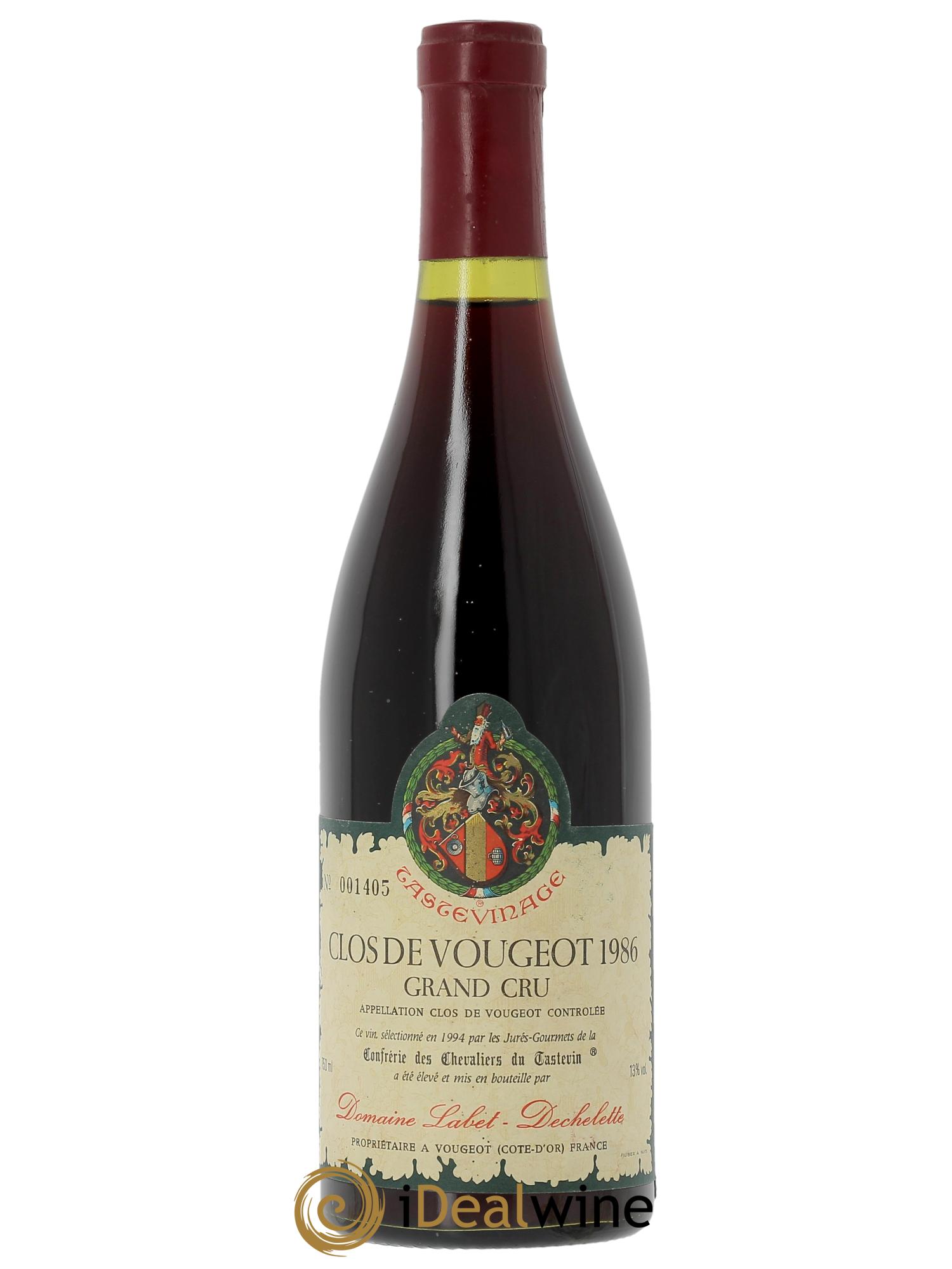 Clos de Vougeot Grand Cru Labet-Dechelette 1986 - Lot de 1 bouteille - 0