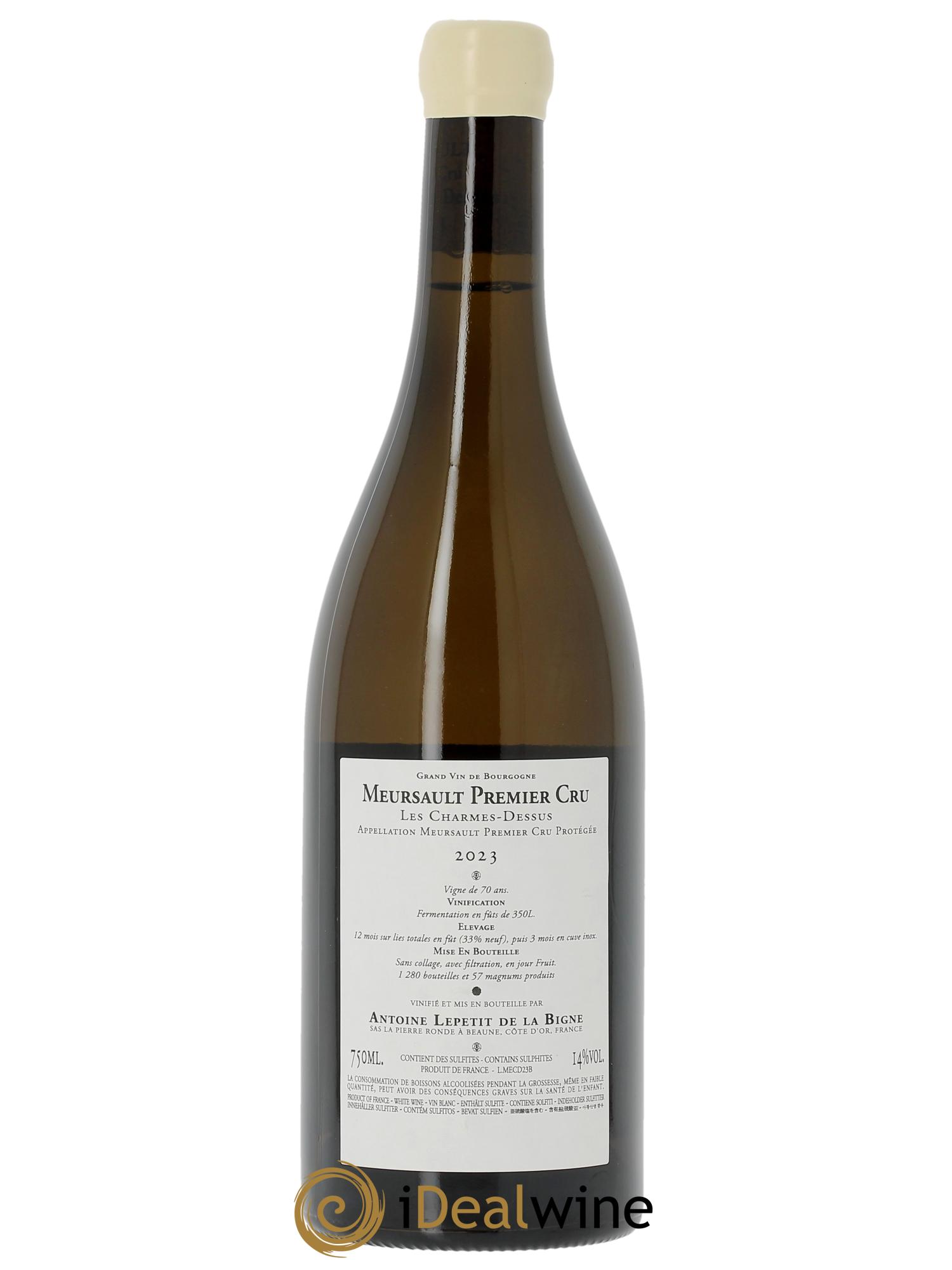 Meursault 1er Cru Les Charmes-Dessus Antoine Lepetit de la Bigne 2023 - Lotto di 1 bottiglia - 1