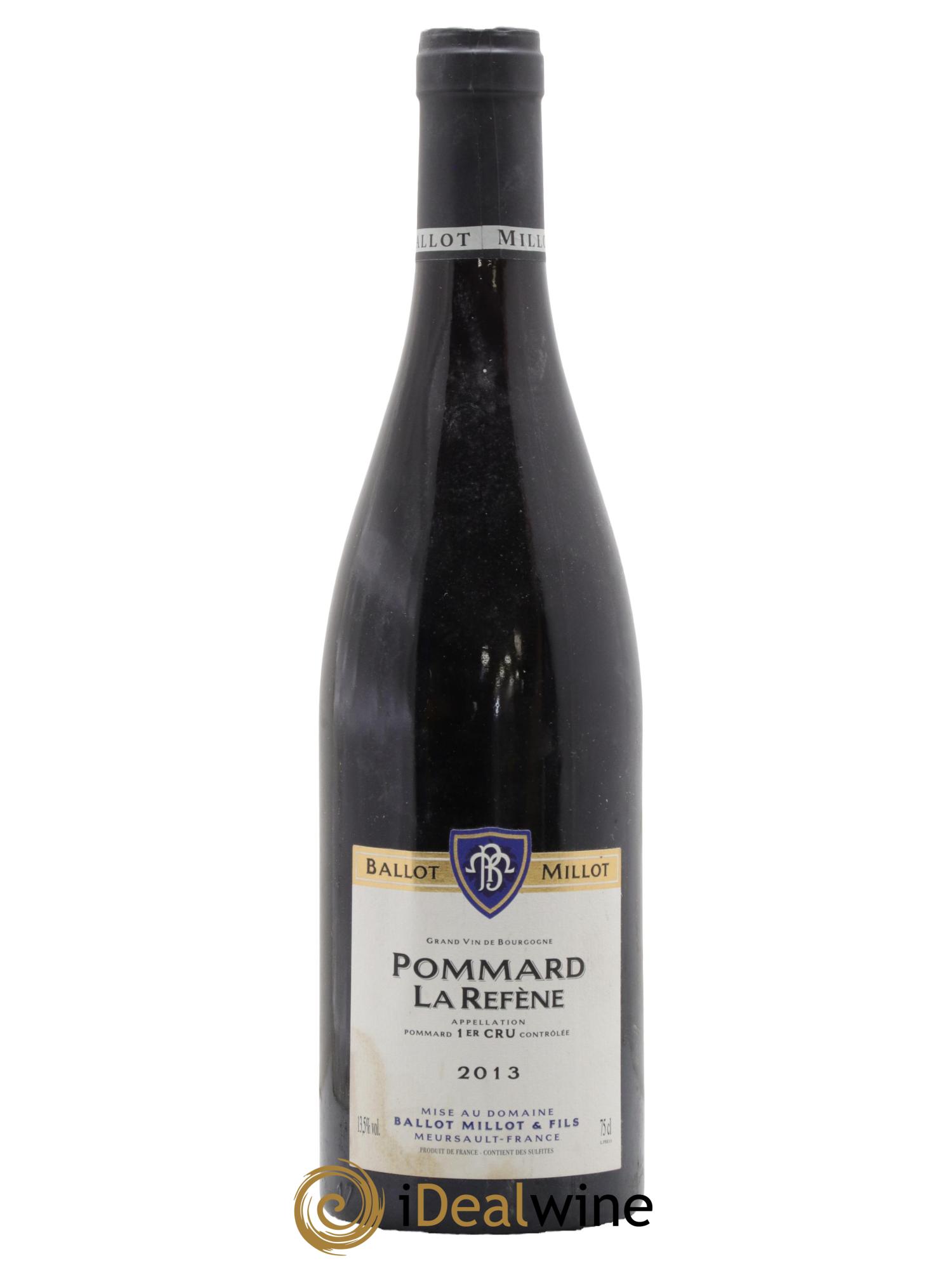 Pommard 1er Cru La Refène Ballot Millot 2013 - Posten von 1 Flasche - 0