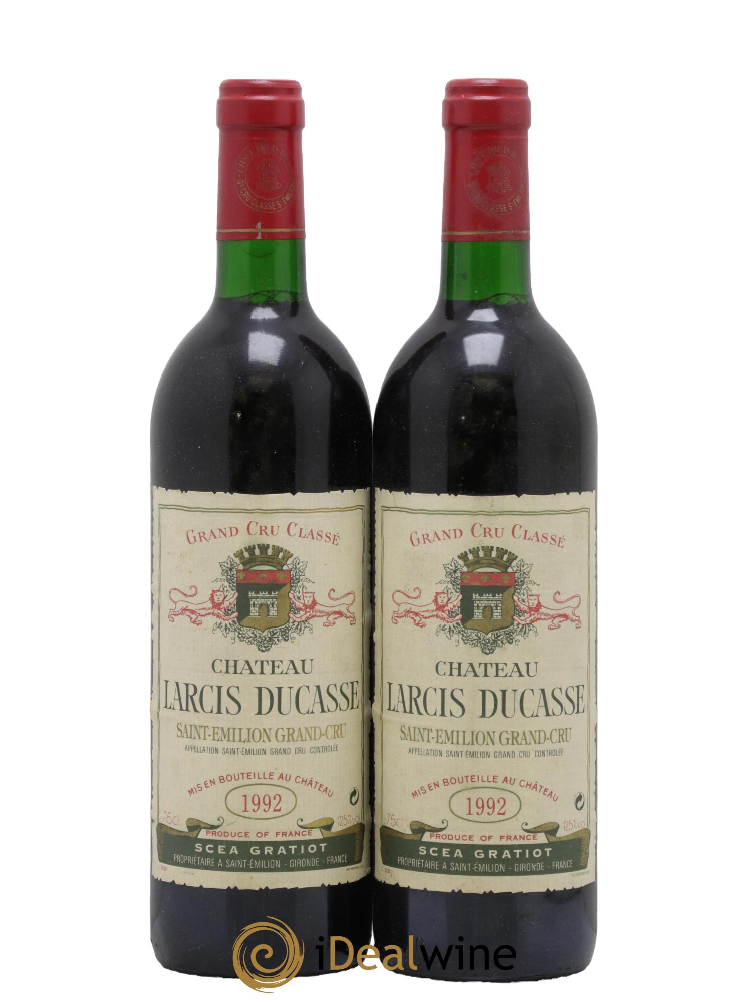 Château Larcis Ducasse 1er Grand Cru Classé B 1992 - Lot of 2 bottles - 0