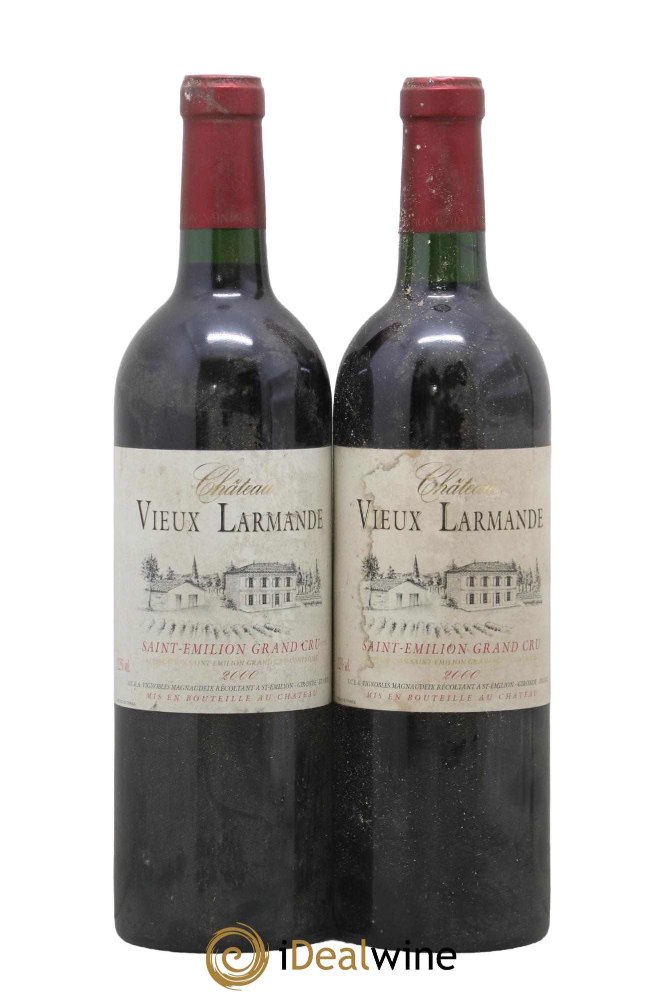 Saint-Émilion Grand Cru Château Vieux Larmande 2000 - Lot de 2 bouteilles - 0