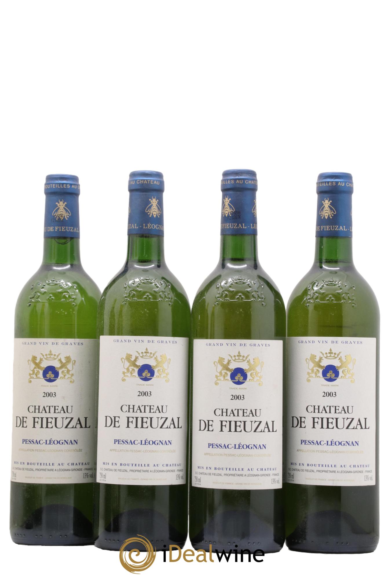 Château de Fieuzal 2003 - Lotto di 4 bottiglie - 0
