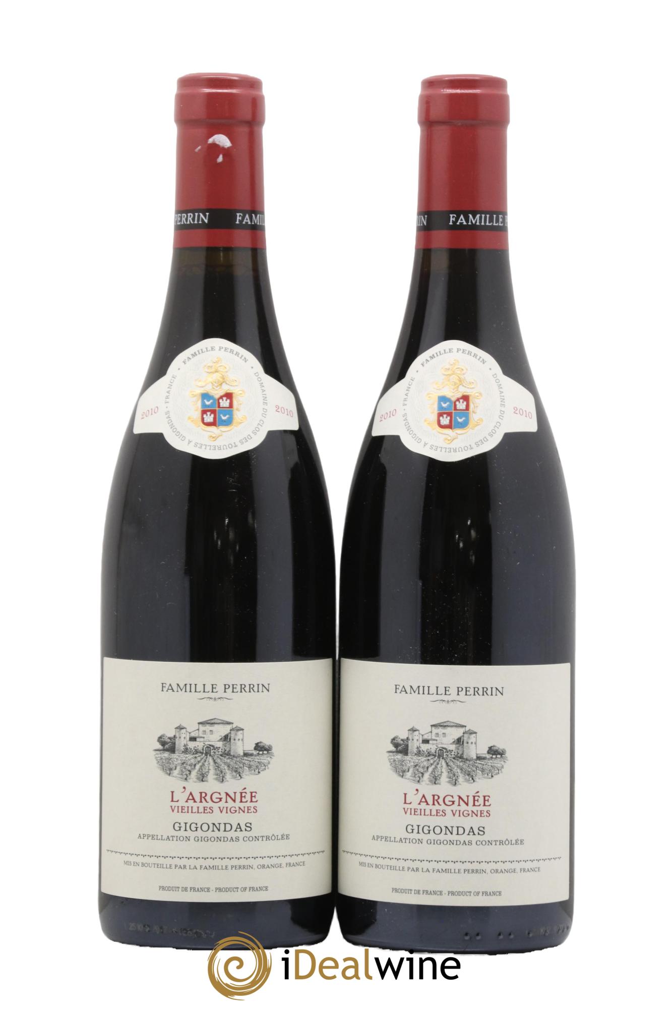 Gigondas L'Argnée Vieilles Vignes Famille Perrin 2010 - Lot de 2 bouteilles - 0