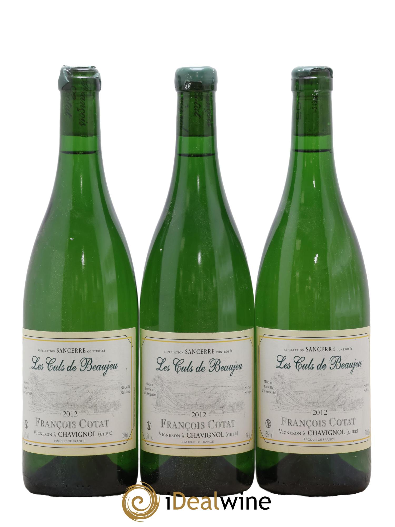 Sancerre Les Culs de Beaujeu François Cotat 2012 - Lotto di 3 bottiglie - 0