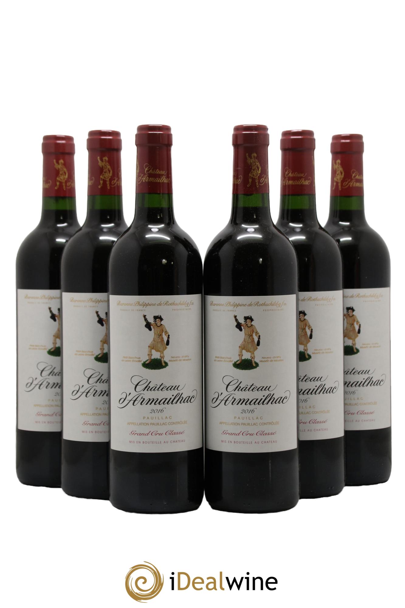 Château d' Armailhac - Mouton Baron(ne) Philippe 5ème Grand Cru Classé 2016 - Lot of 6 bottles - 0